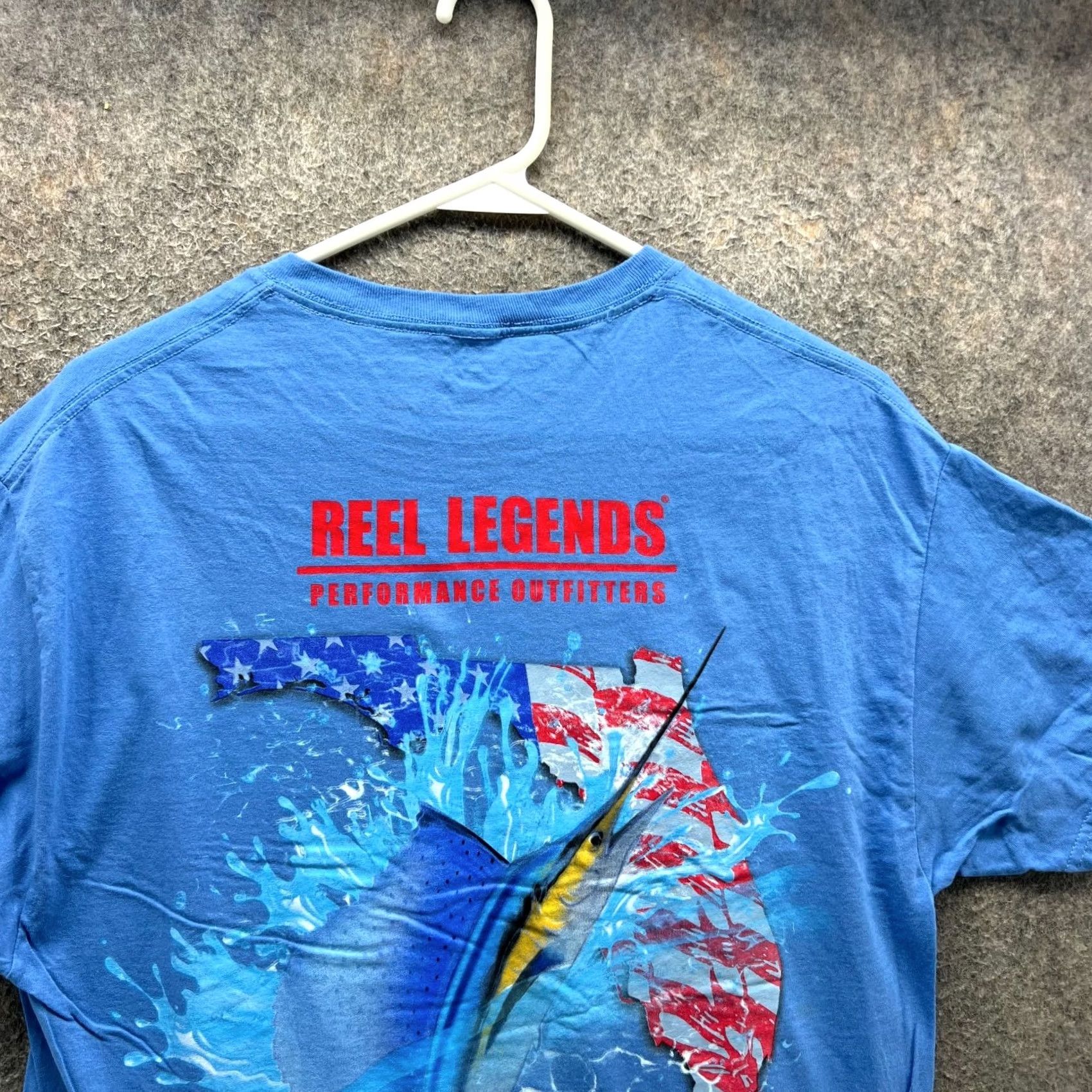 Vintage Reel Legends Shirt Men Medium Blue Tuna Print Tee Size US M / EU 48-50 / 2 - 6 Thumbnail