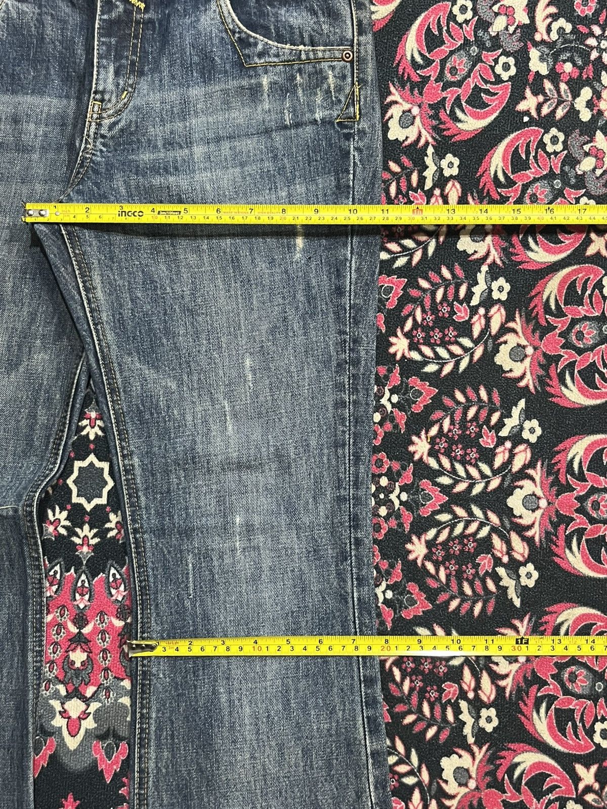 Japanese Brand Vintage Japanese Brand Blue Washed Distressed Flare Jeans Size US 30 / EU 46 - 12 Thumbnail
