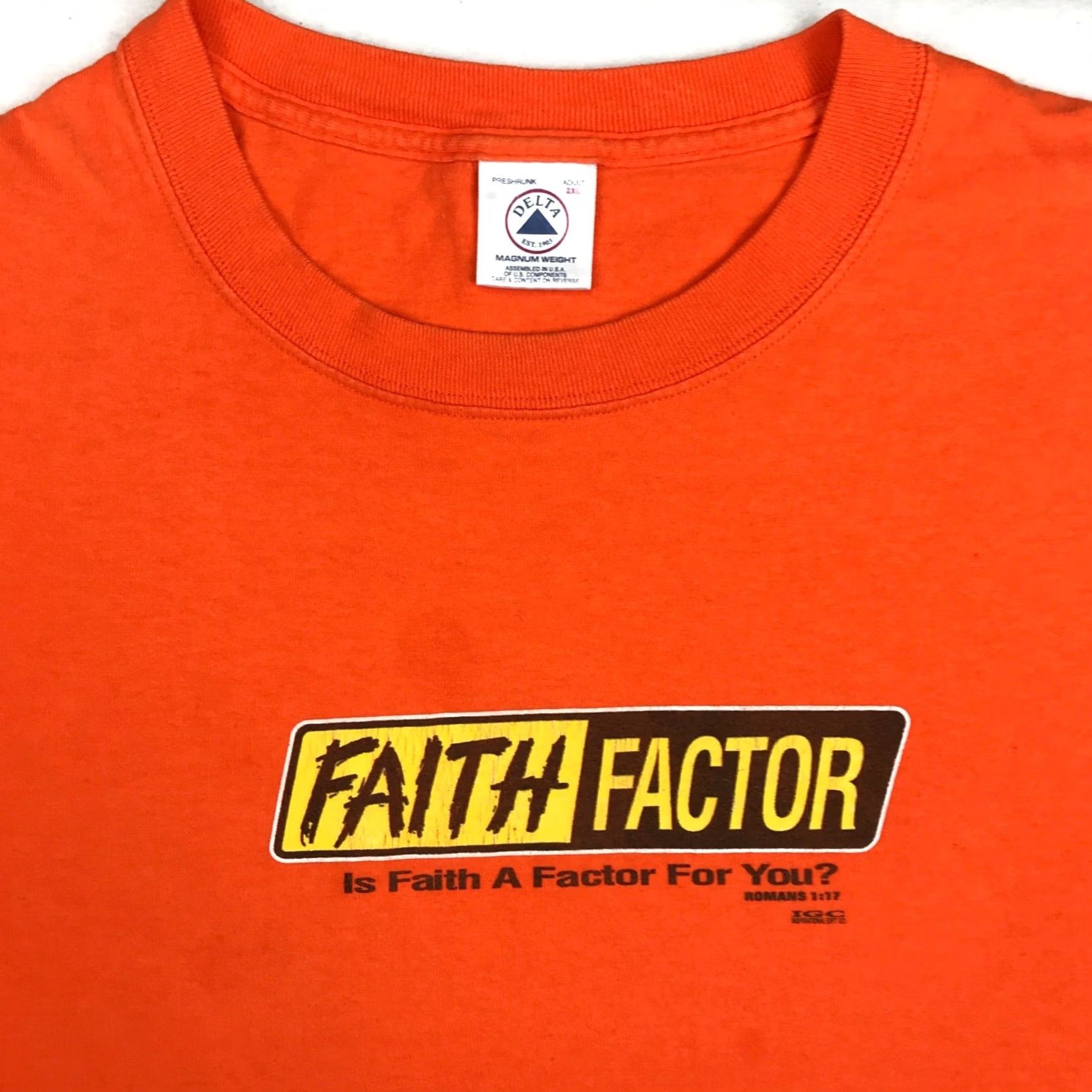 Vintage VINTAGE Faith Factor T-Shirt XL Adult Black 90s 80s Men Shirts Jesus God Parody Fear Brand Unbranded Shirt Mens XXL Size US XL / EU 56 / 4 - 2 Thumbnail