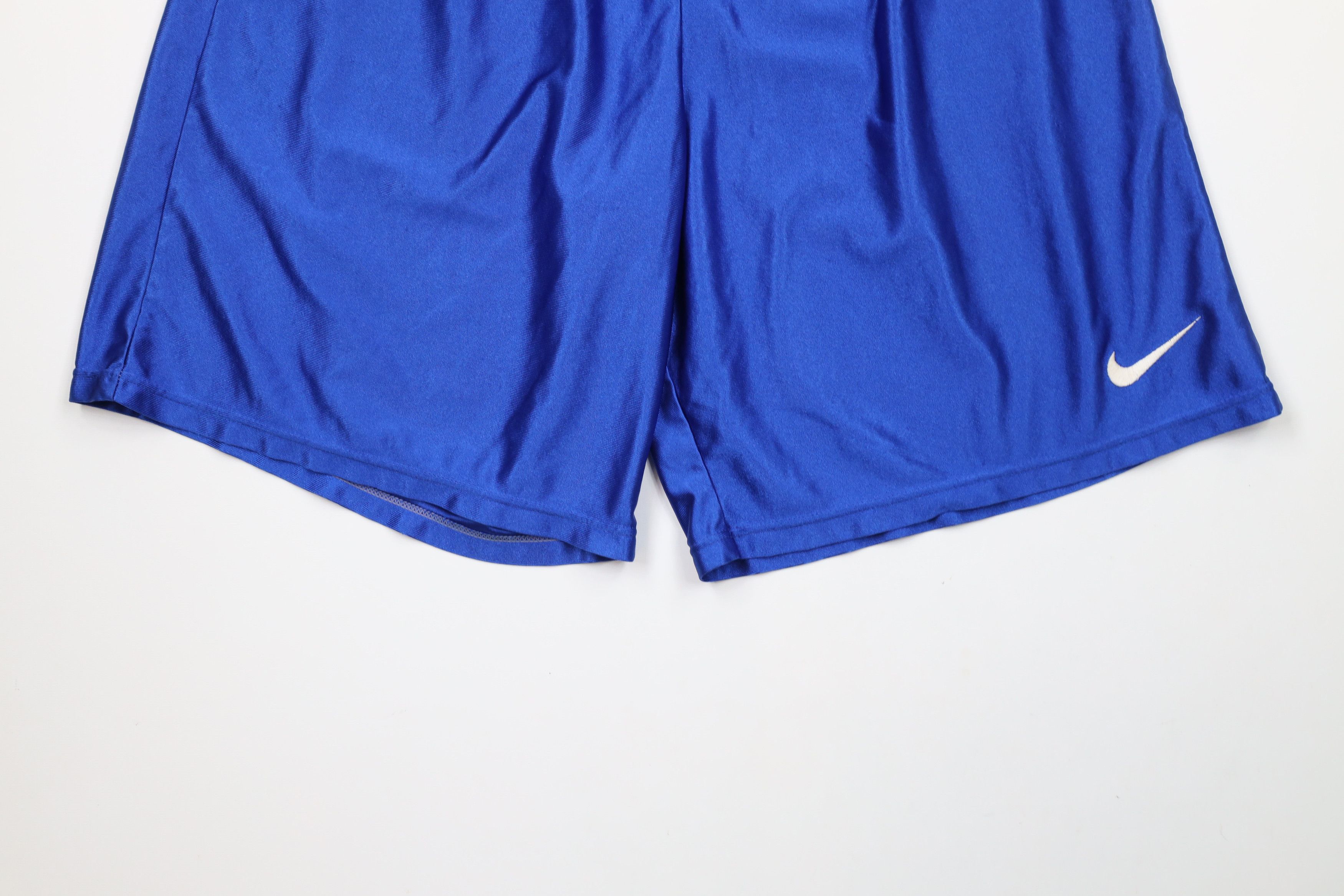 Nike × Vintage Vintage 90s Nike Mini Swoosh Silky Basketball Shorts USA Size US 34 / EU 50 - 4 Thumbnail
