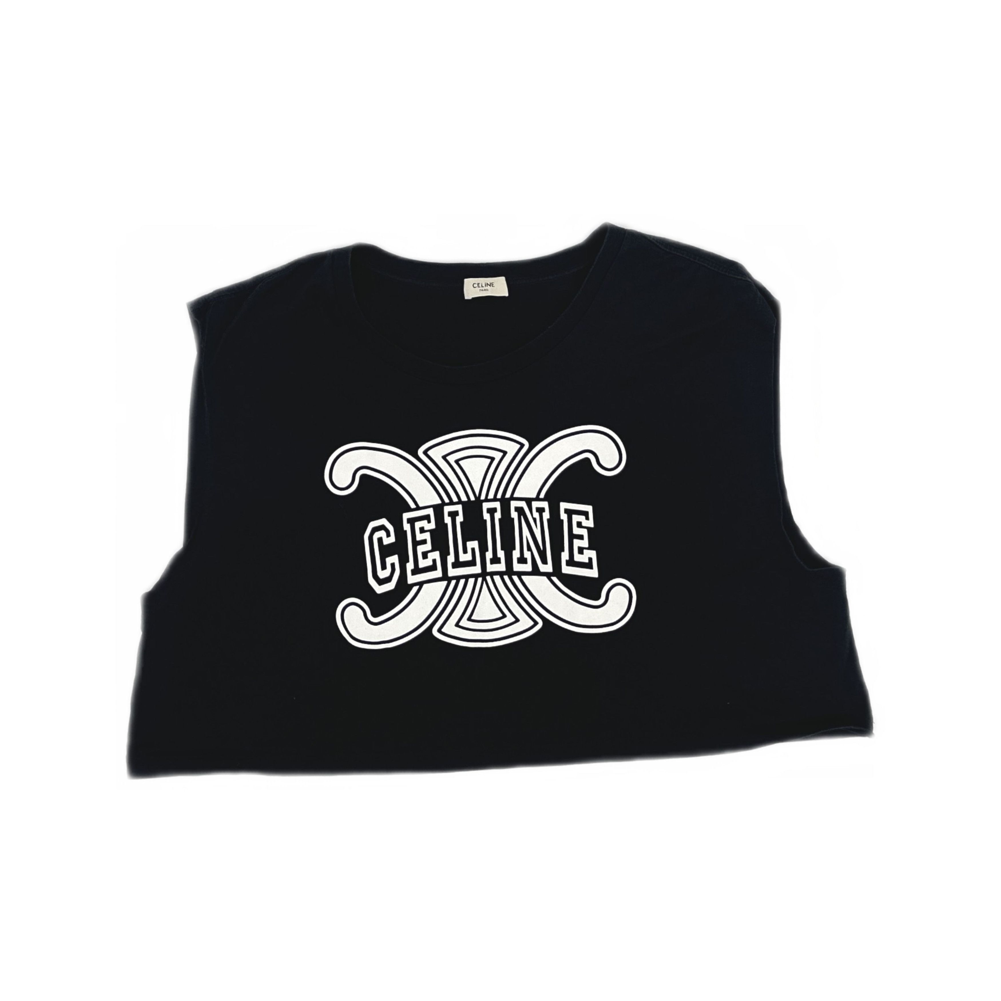 Celine Celine Triomphe Logo Tank Top Size L Size L / US 10 / IT 46 - 1 Thumbnail