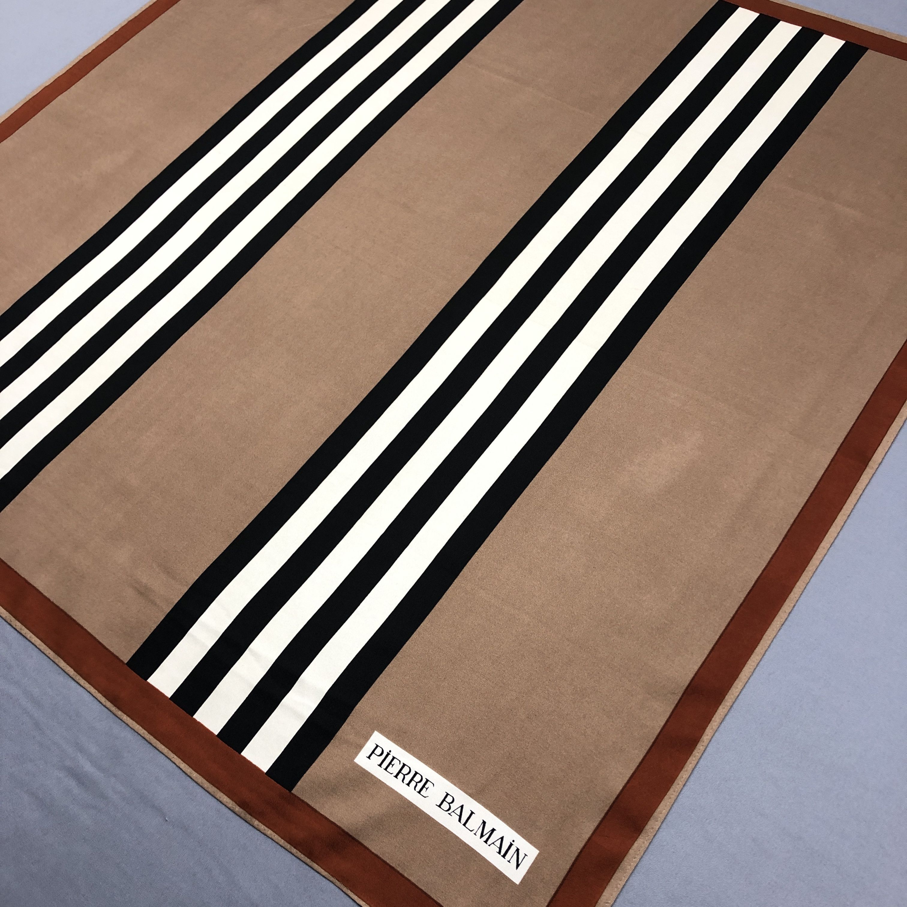 Pierre Balmain × Vintage Vintage Pierre Balmain SILK Scarf Twill Stole Wraps Scarves Size ONE SIZE - 4 Thumbnail