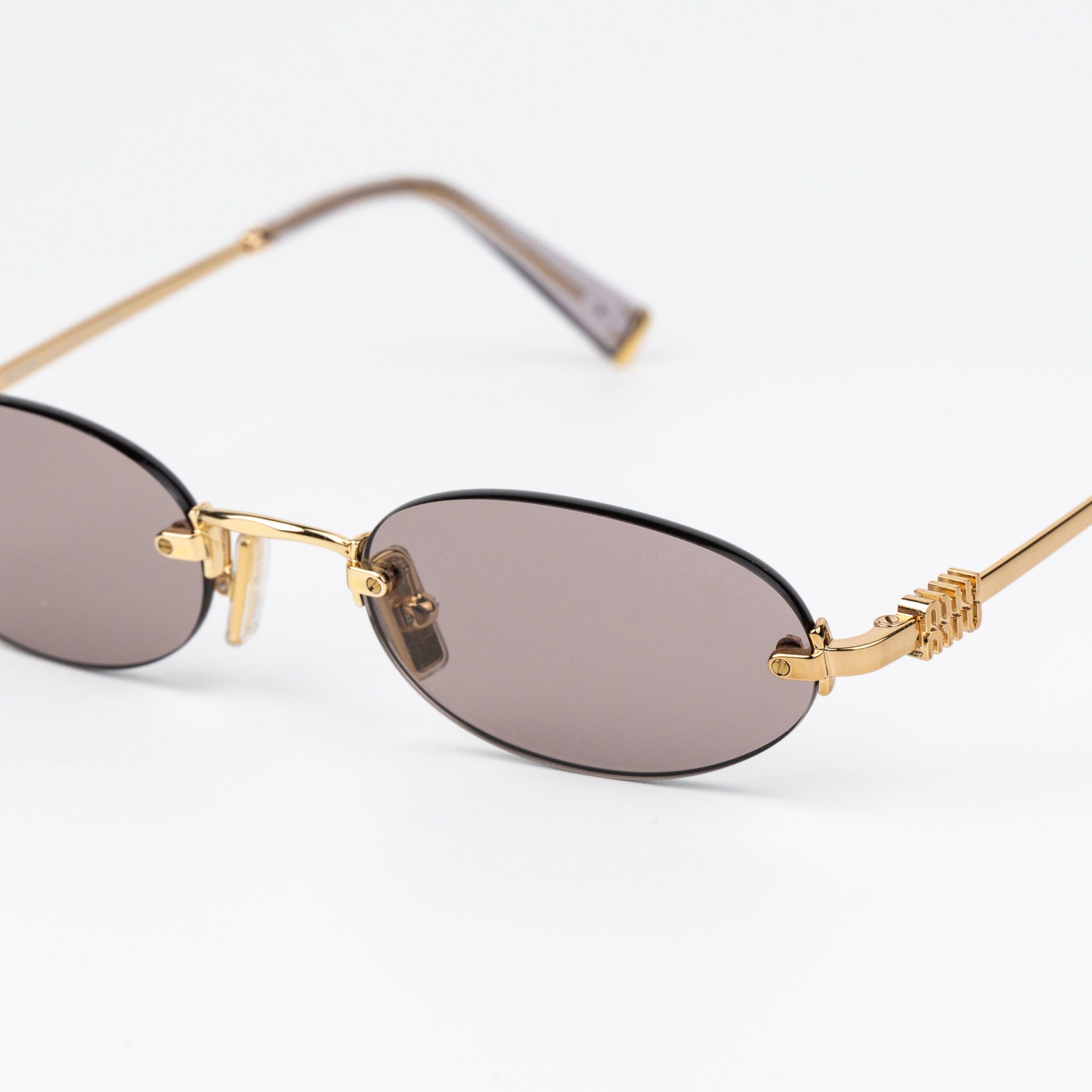 Miu Miu Miu Miu Women Sunglasses Oval MUA54S 5AK20I NEW AUTHENTIC Size ONE SIZE - 6 Thumbnail