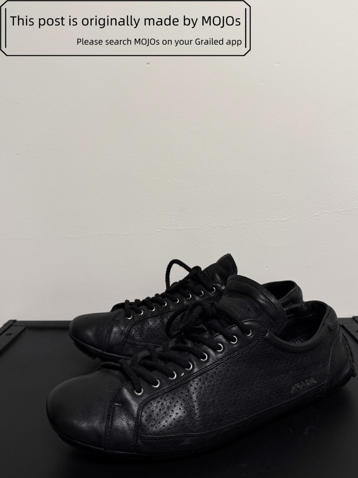 Prada Sz 43 Prada Vintage Red Label Leather Trainner mojos133401 Size US 10 / EU 43 - 1 Thumbnail