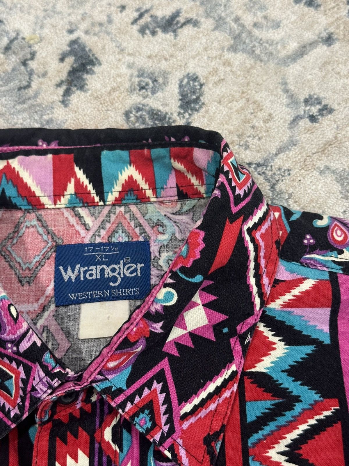 Wrangler Vintage 90s Wrangler Western Shirt Aztec Southwestern XL Size US XL / EU 56 / 4 - 8 Thumbnail