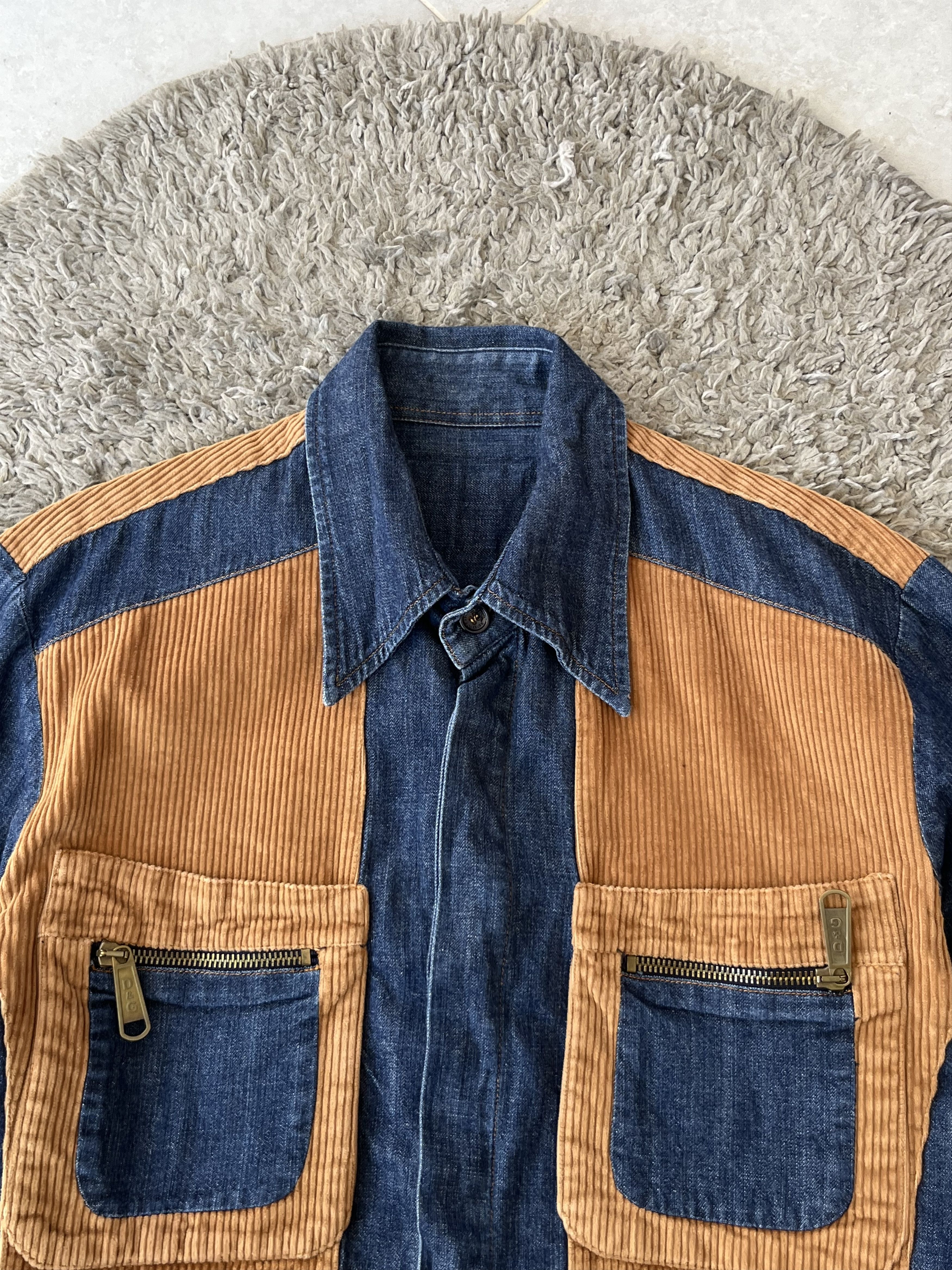 Dolce & Gabbana DOLCE&GABBANA Vintage Denim Corduroy Shirt 2000s Size US L / EU 52-54 / 3 - 5 Thumbnail