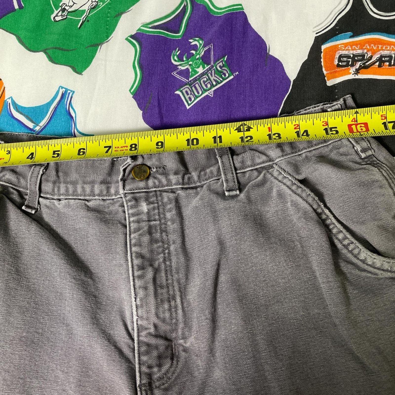 Carhartt Vintage Y2K Quilted Carhartt Grey Carpenter Workwear Pants Size US 34 / EU 50 - 6 Thumbnail