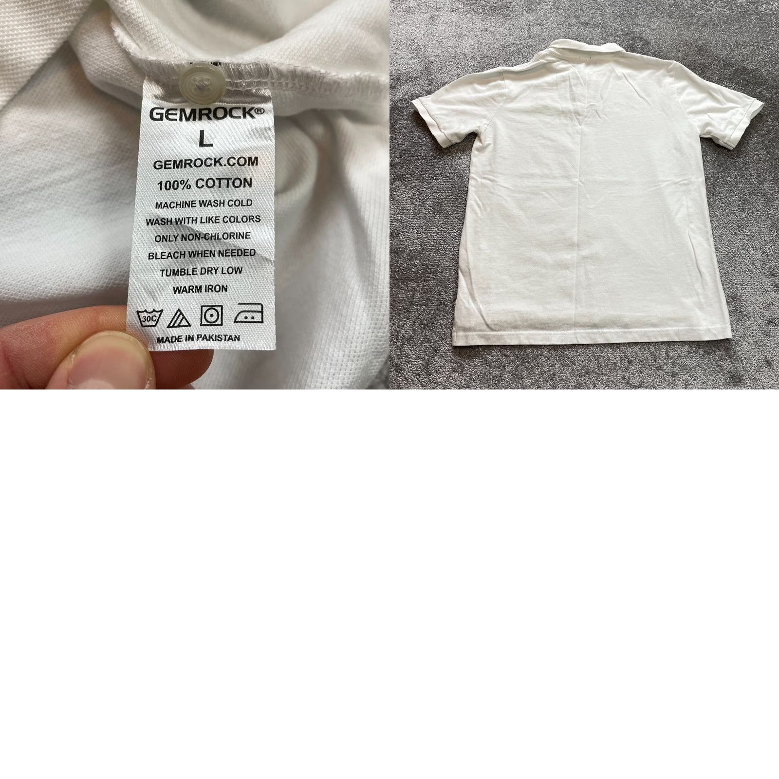 Vintage VINTAGE Gemrock Polo Shirt Mens Large White Collared Rugby Golf Preppy Dad Logo Size US L / EU 52-54 / 3 - 8 Thumbnail