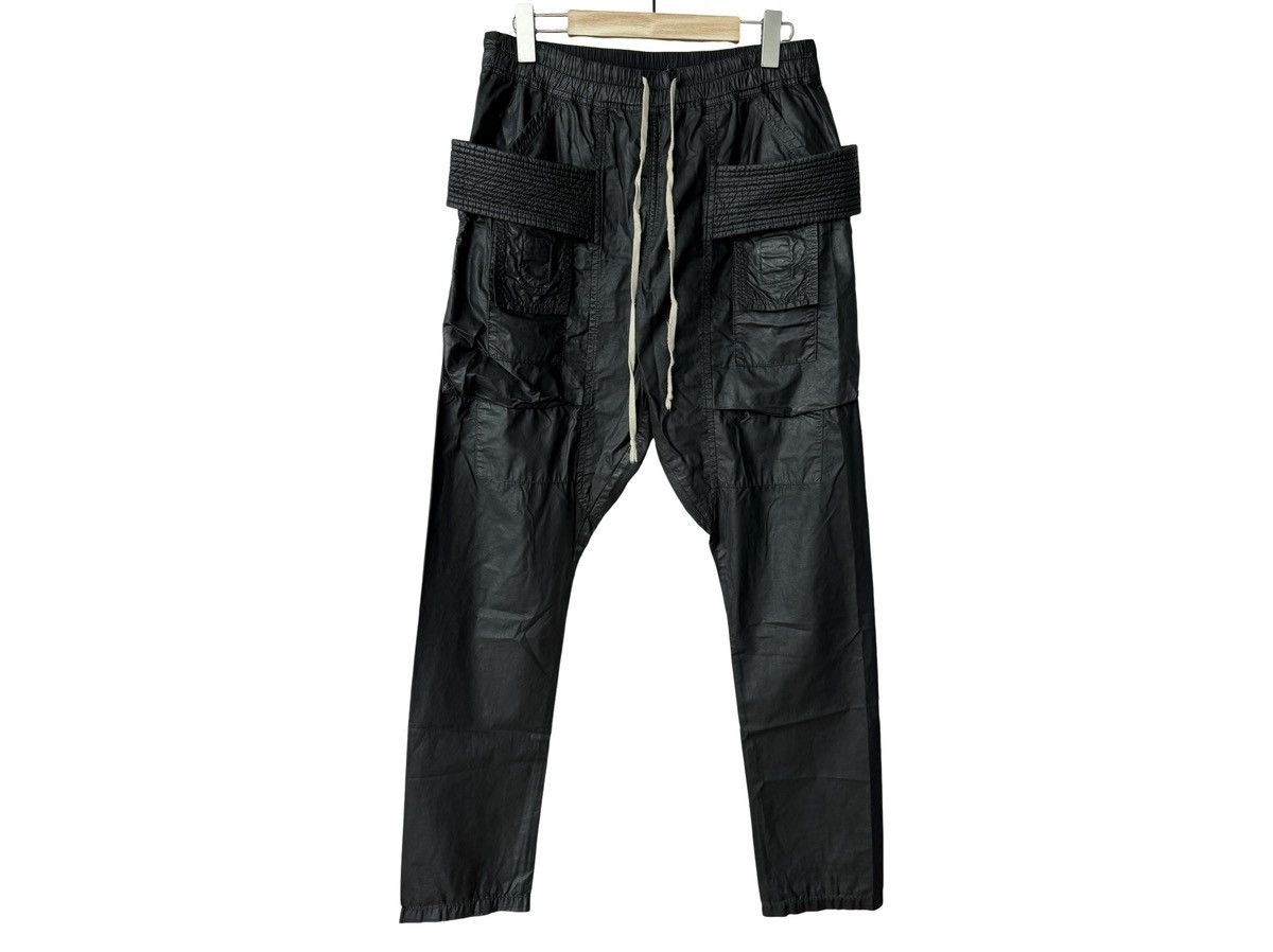 Rick Owens Drkshdw Rick Owens Drkshdw Black Waxed Creatch Cargo Pant SS15 Size US 30 / EU 46 - 1 Thumbnail
