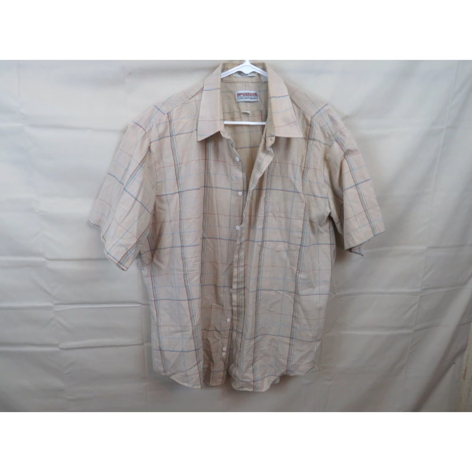 McGregor McGregor Button-Up Shirt XL Mens Plaid Multicolor Short Sleeve Button-Down Contemporary Size US XL / EU 56 / 4 - 2 Thumbnail