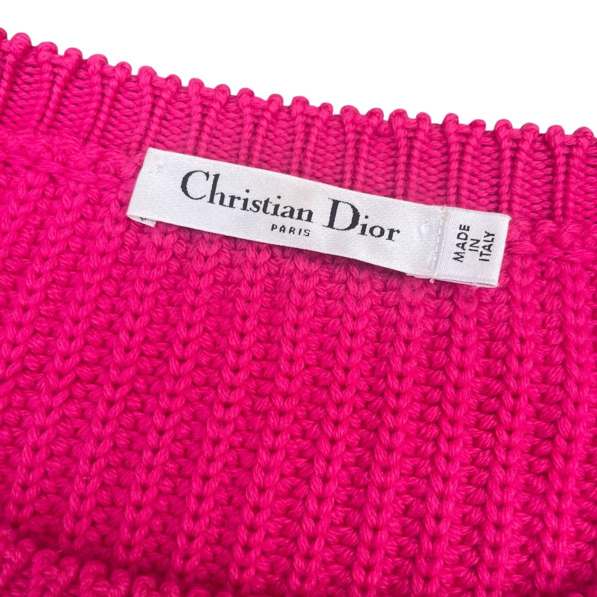 Dior Christian Dior Wool Chunky Knit Cropped Sweater Pullover Size S / US 4 / IT 40 - 4 Thumbnail