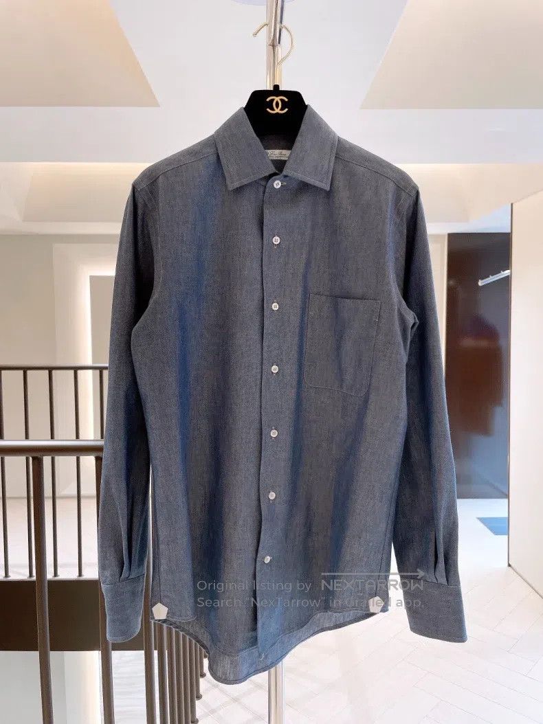 Loro Piana Loro Piana Roslyn Shirt with Enzyme Washed Cashmere Blende Size XXS / US 00 / IT 34 - 1 Thumbnail