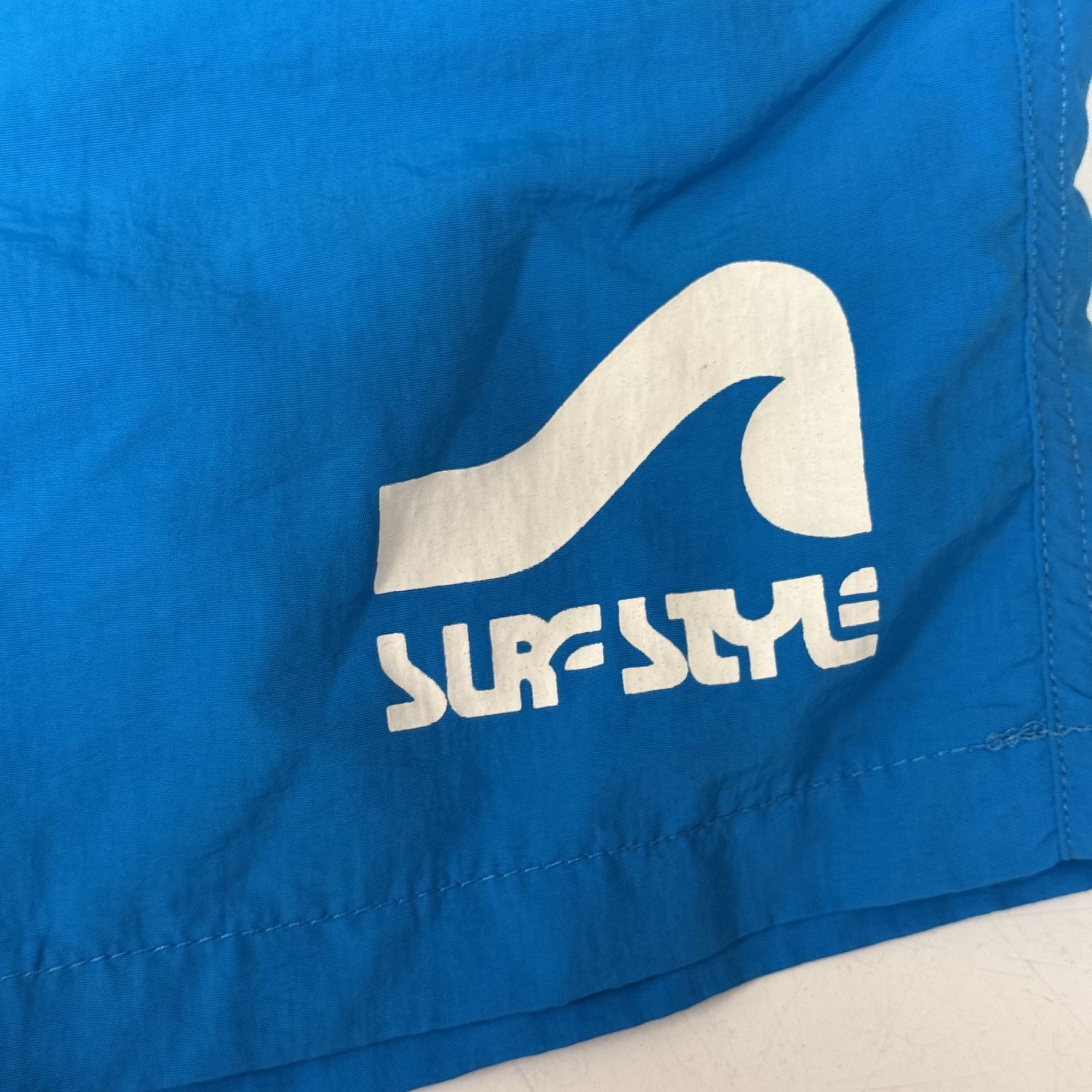 Other Surf Style AQUA Blue Nylon Swim Trunks SURFER BEACH Shorts Size US 36 / EU 52 - 2 Thumbnail