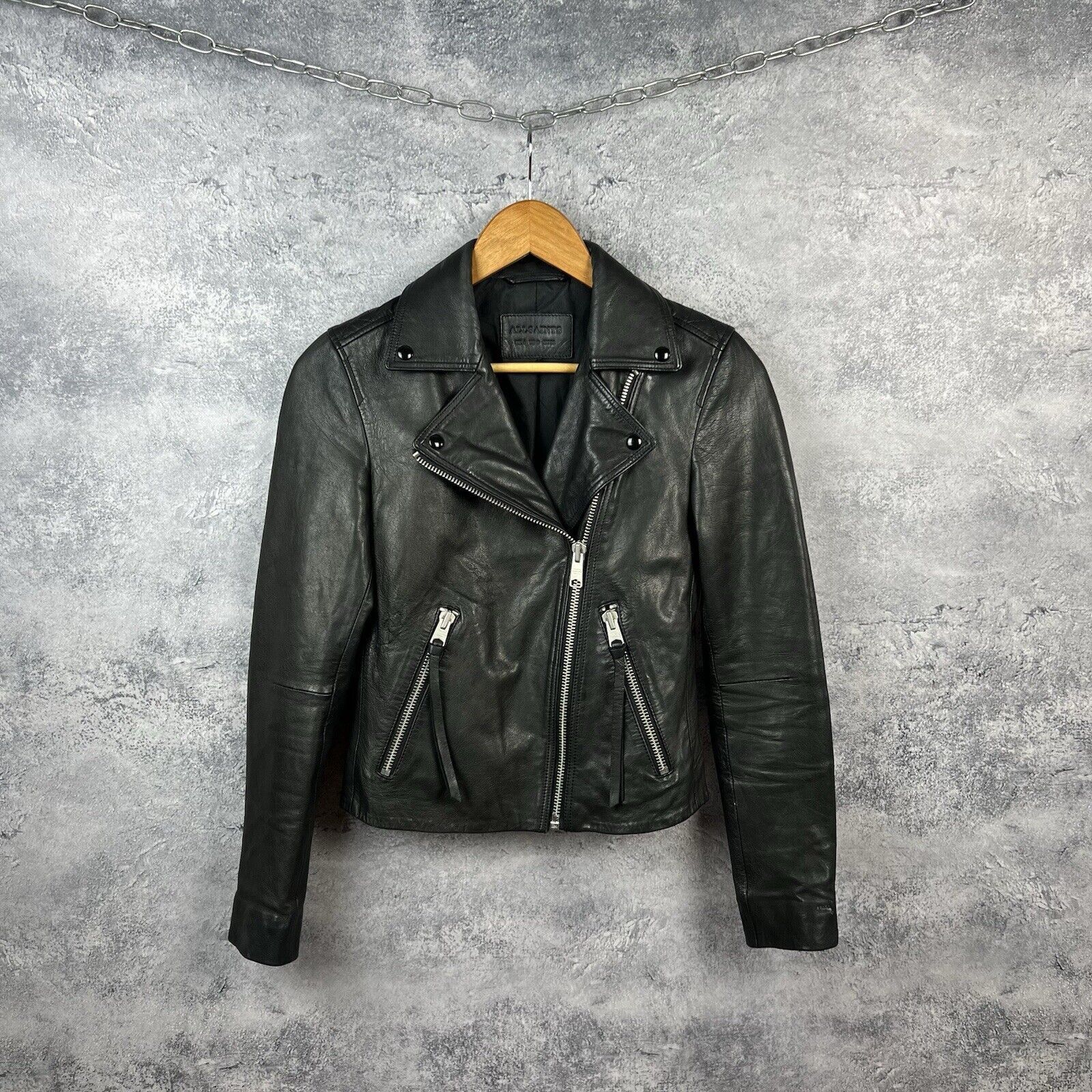 Allsaints Allsaints Leather Jacket Women's Size US 0 Long Sleeve Size XS / US 0-2 / IT 36-38 - 1 Thumbnail