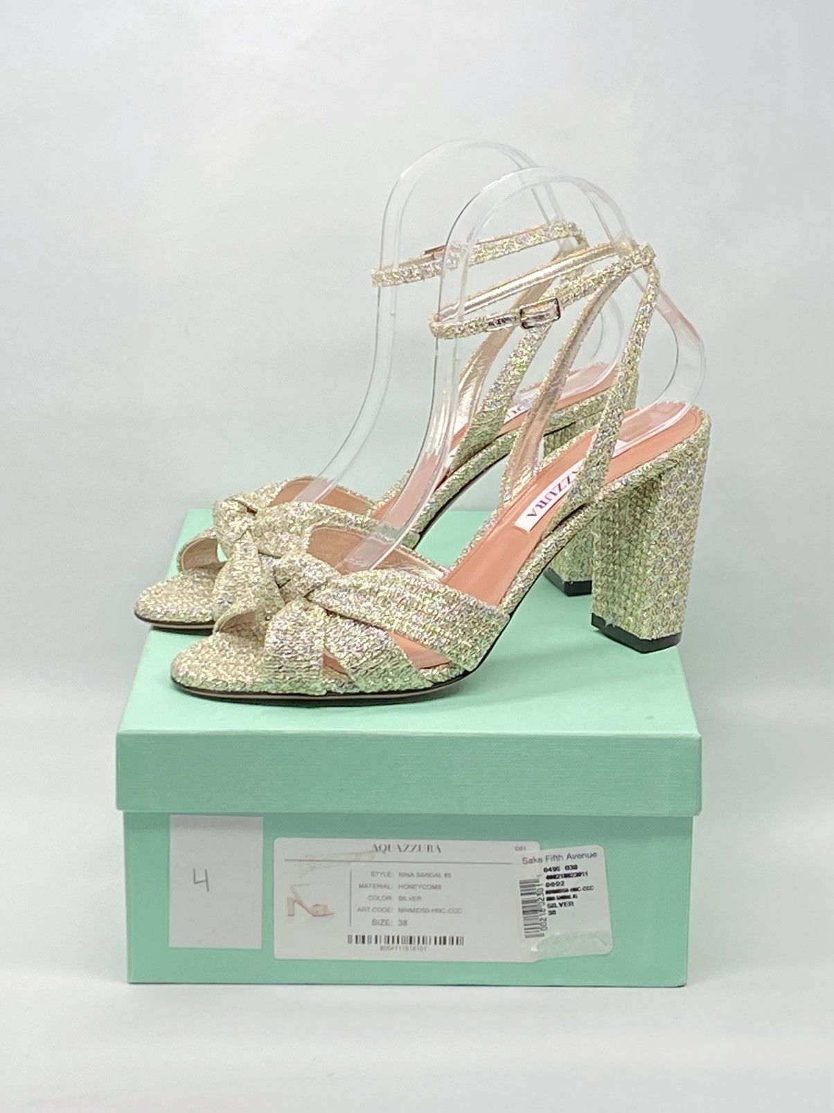 Aquazzura Aquazzura Nina 85MM Knotted Sandals size 38 Size US 8 / IT 38 - 12 Thumbnail