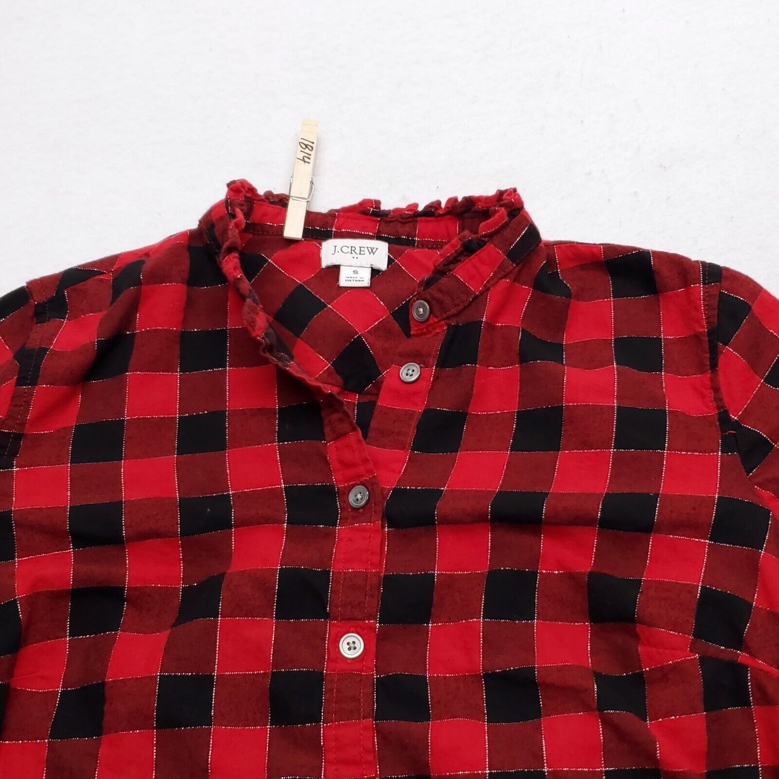J.Crew JCrew Casual Button Up Shirt Womens Size Small S Red Black Size S / US 4 / IT 40 - 1 Thumbnail