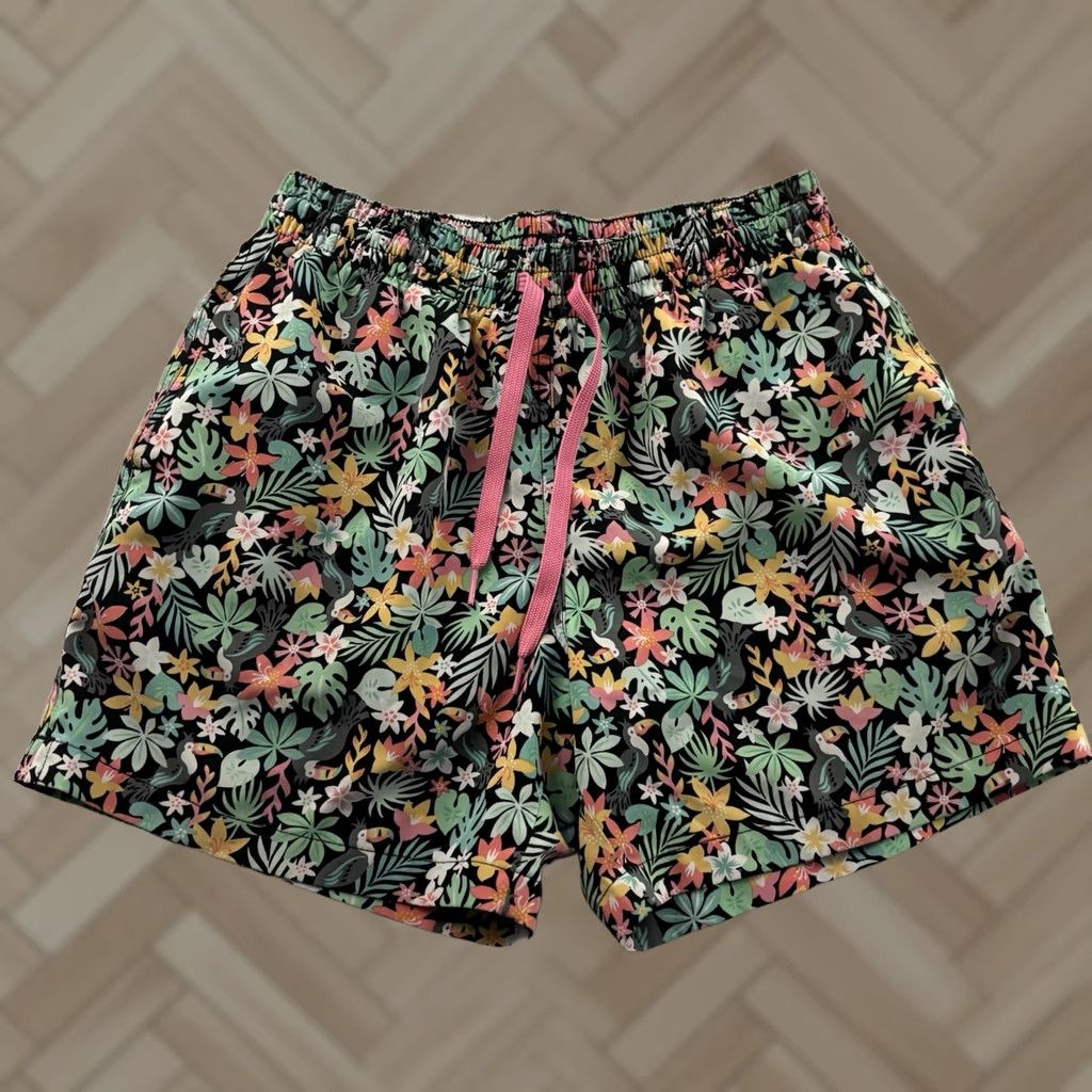 Chubbies Chubbies Trunks Shirt Bottoms Multicolor Lined Floral Tucan 5.5" Small S Men Adult Trunks Mens Floral 90s? Size US 29 - 1 Thumbnail