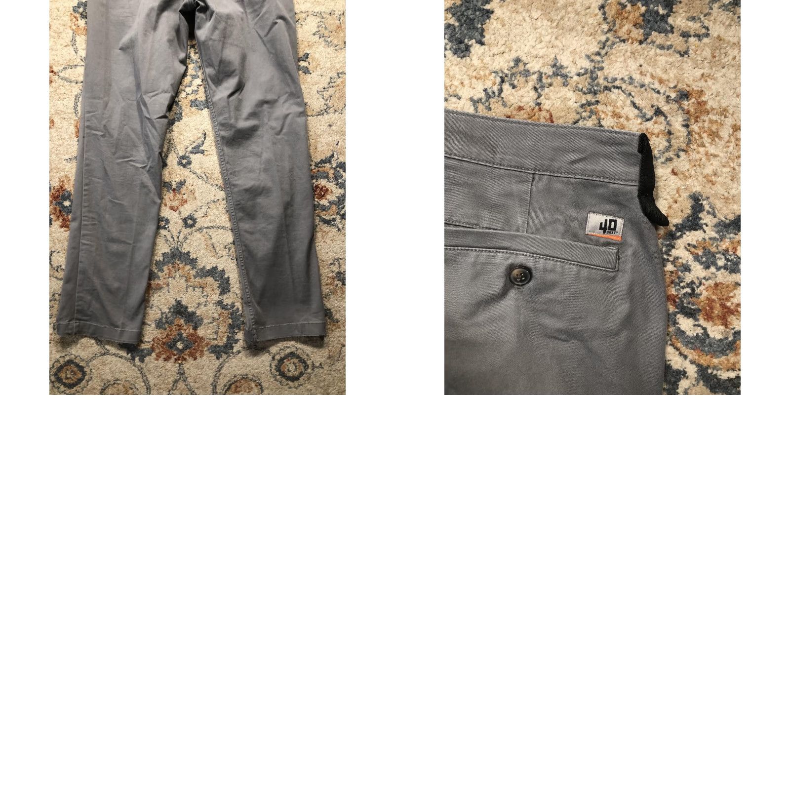 Duluth Trading Company 40 Grit Duluth Trading Pants Mens 34x34 Gray Slim Stretch Chino Casual Workwear Flat Front Size US 34 / EU 50 - 9 Thumbnail