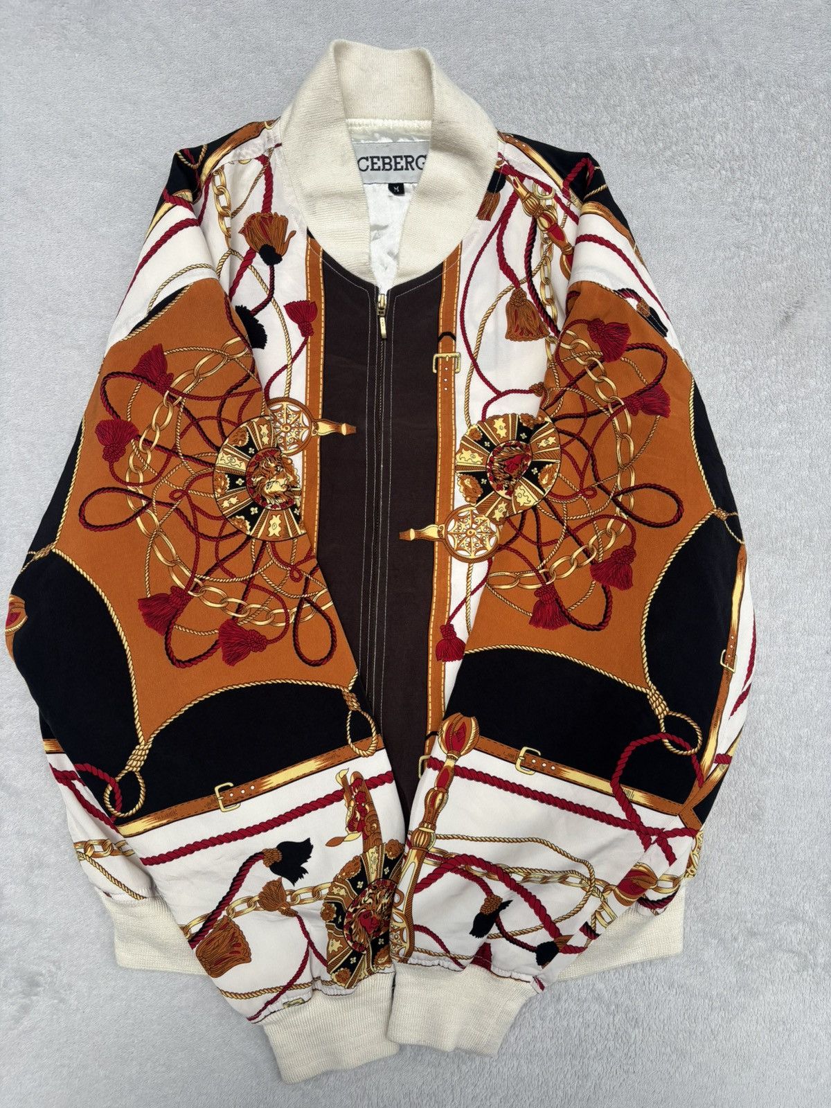 Iceberg 90s Iceberg Baroque Print Bomber Jacket Size US M / EU 48-50 / 2 - 7 Thumbnail