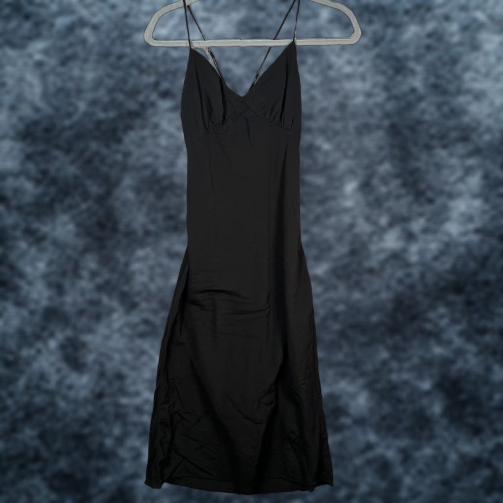 Madewell Madewell Womens Black Strappy Midi Slip Dress Size 0 V-Neck Sleeveless Party/Cocktail Slip Dress Womens Size XS / US 0-2 / IT 36-38 - 1 Thumbnail