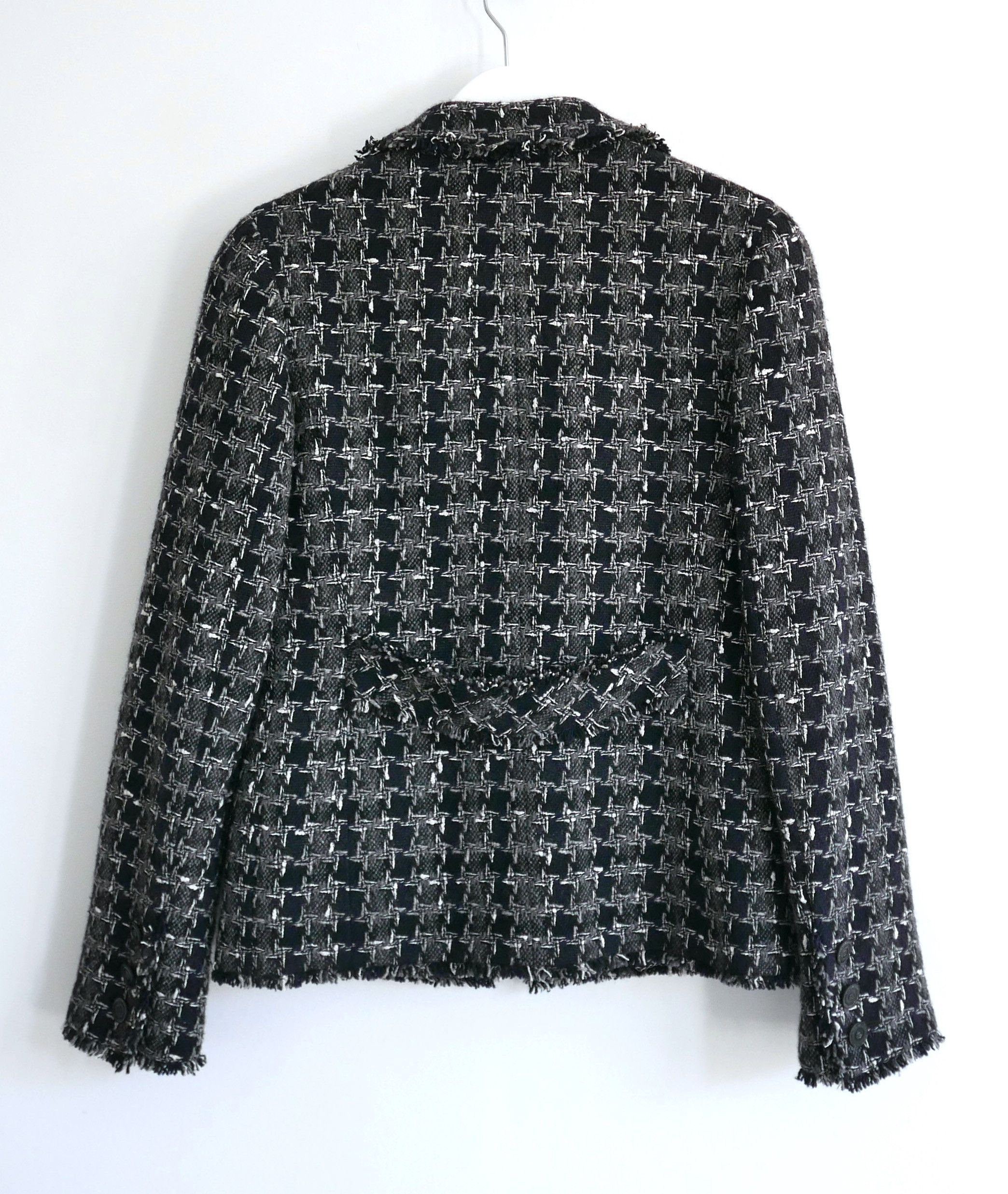 Chanel Chanel Fall 2007 07A Cashmere Houndstooth Tweed Jacket Size XS / US 0-2 / IT 36-38 - 4 Thumbnail