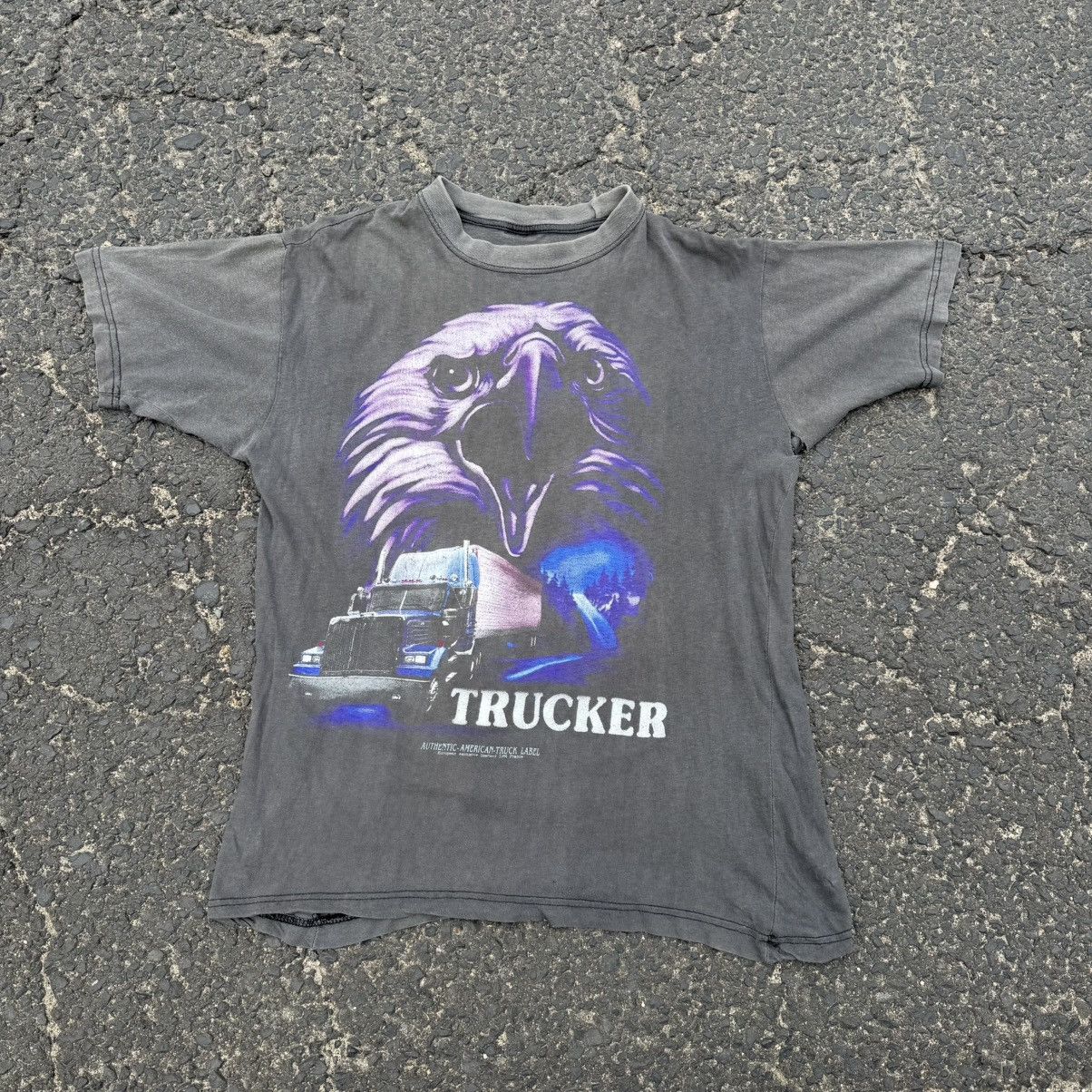 West Coast Choppers 80s/90s 3d Emblem Style Trucker Eagle Choppers Thrashed Tee Size US S / EU 44-46 / 1 - 12 Thumbnail