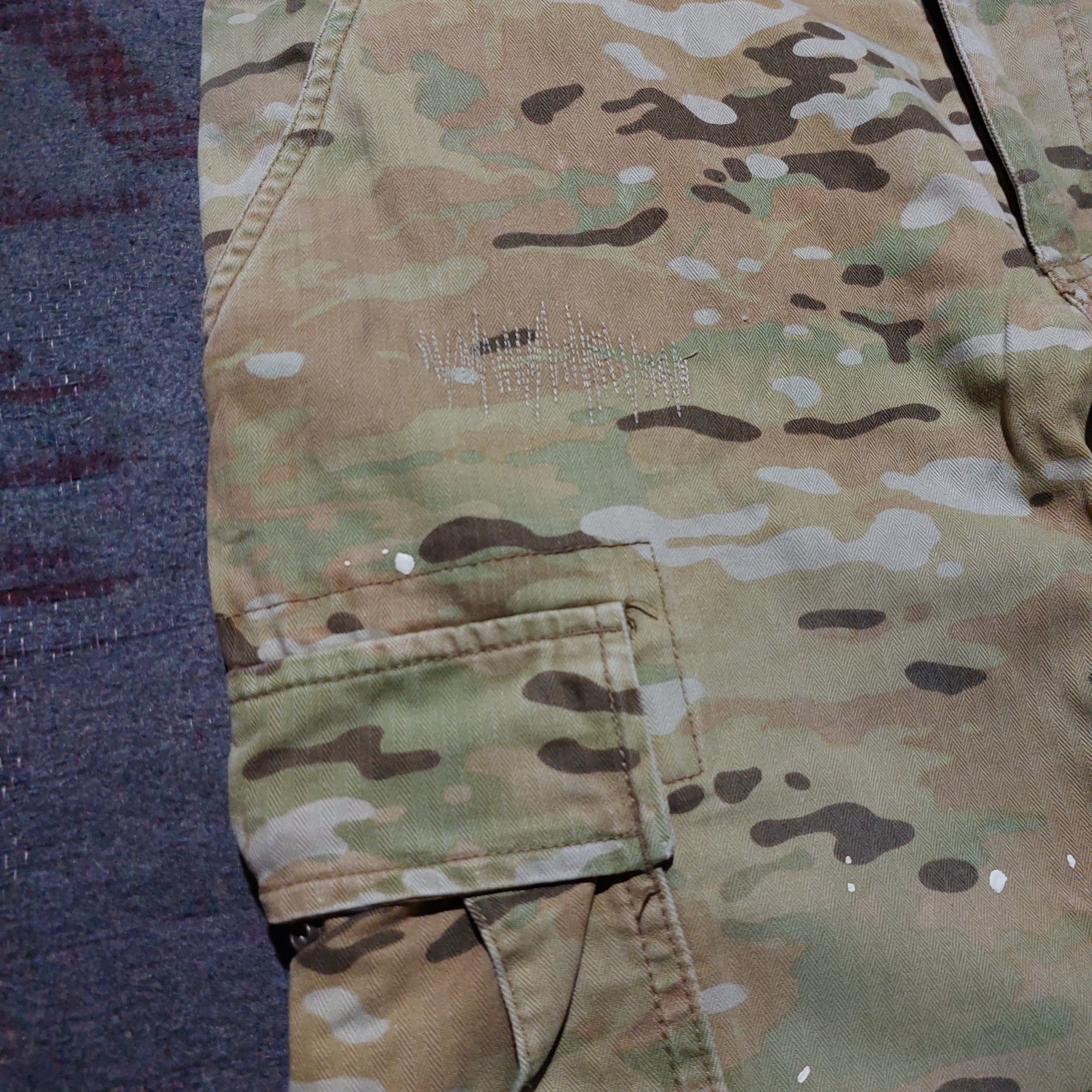 Buzz Rickson's Sophnet Camouflage Paint Splattered Cargo Pants Size US 32 / EU 48 - 9 Thumbnail