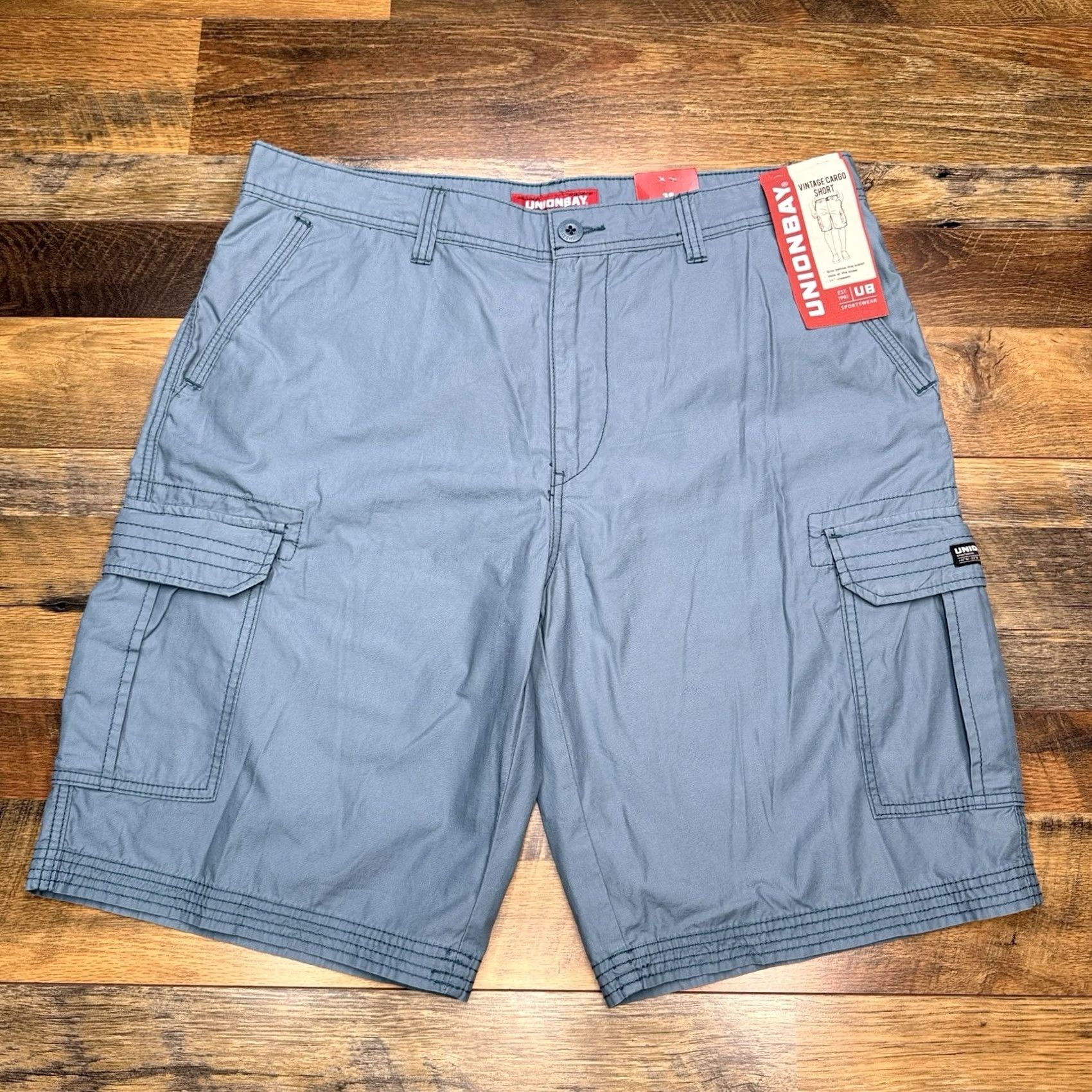 Vintage VINTAGE Shorts Mens 38 Blue Union Bay Cargo Tidal Wave Mason New Size US 38 / EU 54 - 2 Thumbnail