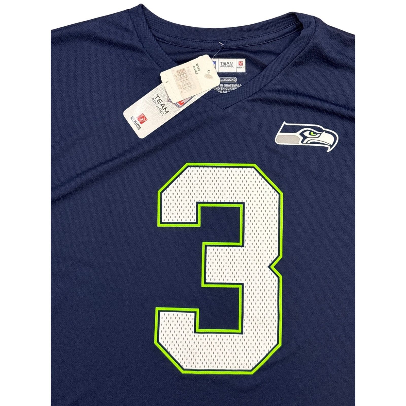 NFL NWT Seattle Seahawks Jersey NFL team Apparel 3 Wilson Size US XXL / EU 58 / 5 - 2 Thumbnail
