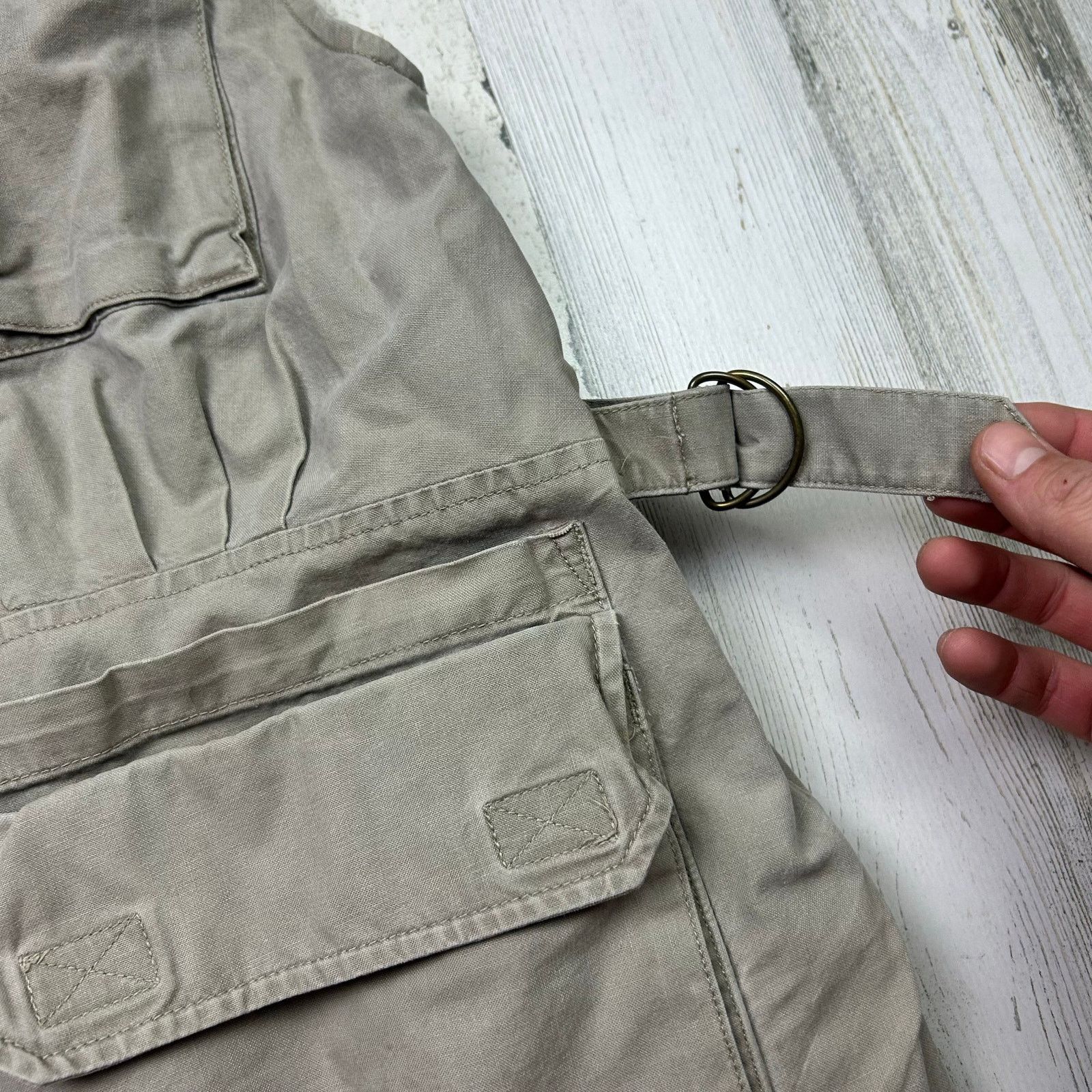 L.L. Bean × Vintage L.L. Bean Women's Sleeveless Vented Vest Beige Hunt Fish Size L / US 10 / IT 46 - 3 Thumbnail