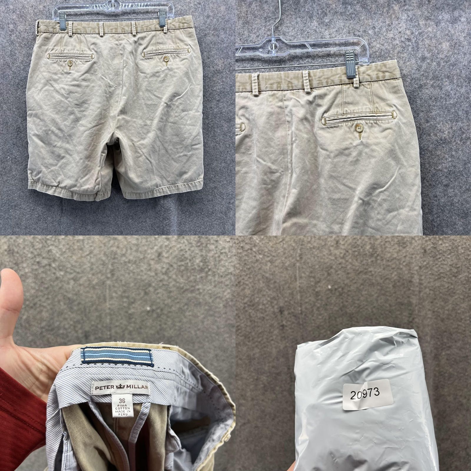 Peter Millar Peter Millar Shorts Men 36 Khaki Chino Flat Front Tan Beige Casual Two Tone Khaki Beige Chino Flat Front 36 Mens shorts Regular Summer 36 Men Size US 36 / EU 52 - 8 Thumbnail
