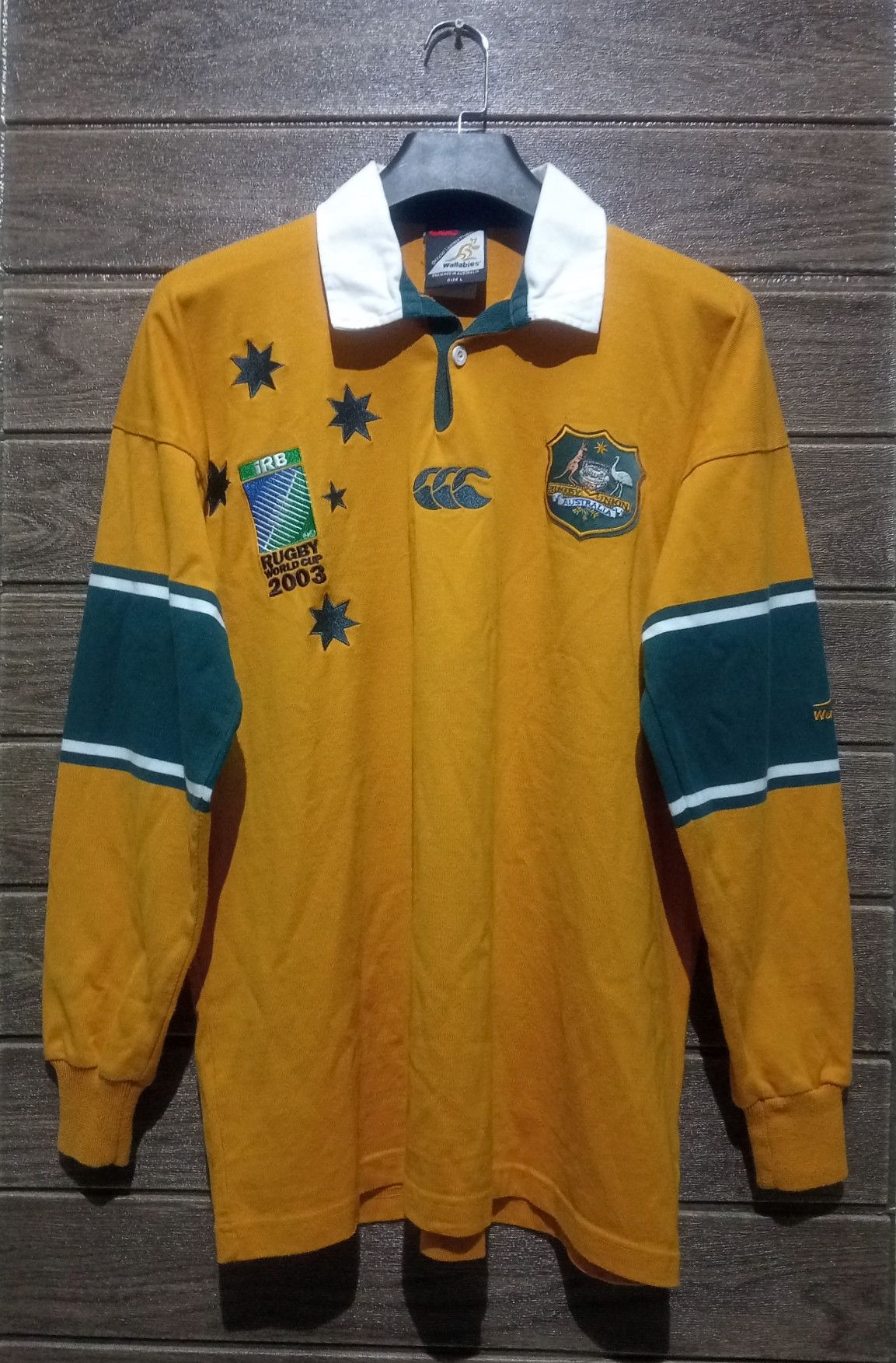Canterbury of New Zealand Vintage CoNZ IRB Australia Polo Rugby World Cup 2003 Jersey Size US L / EU 52-54 / 3 - 1 Thumbnail