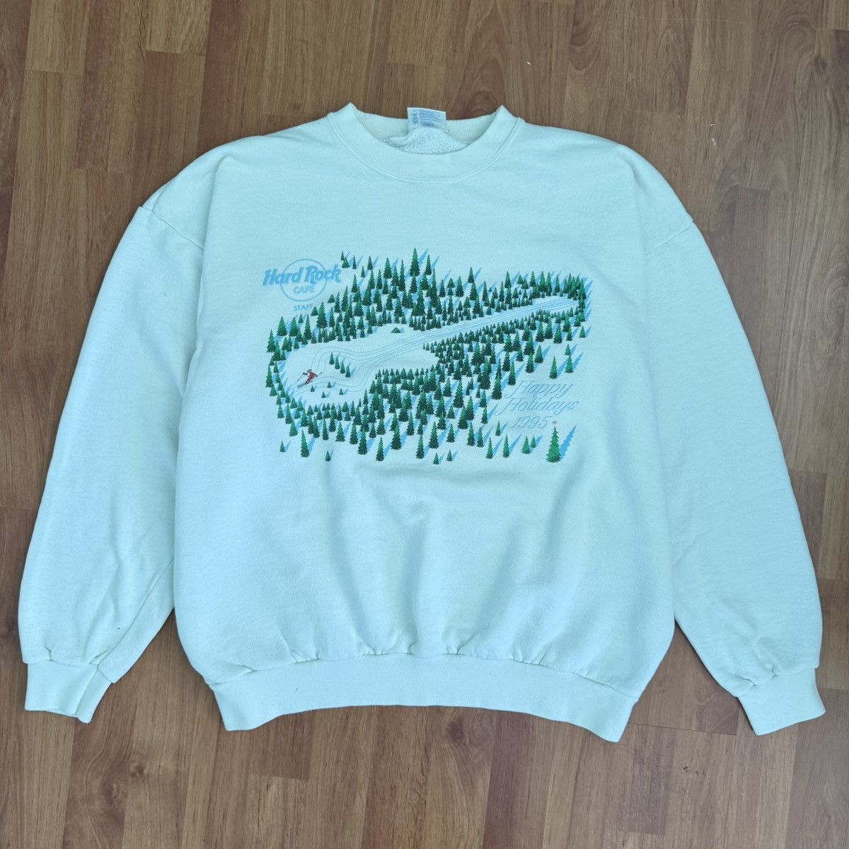 Hard Rock Cafe Vintage 90s Hard Rock Cafe Holiday Ski Sweatshirt Size US XL / EU 56 / 4 - 1 Thumbnail