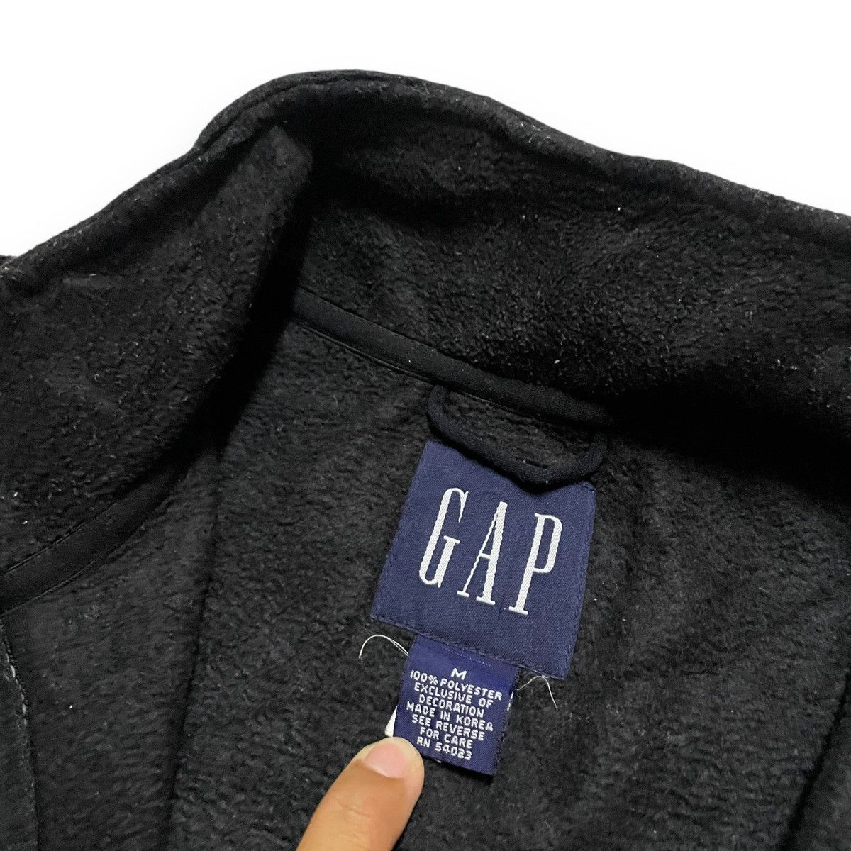 Gap Vintage All Black Fleece Gap Tactical Vest Size US L / EU 52-54 / 3 - 7 Thumbnail