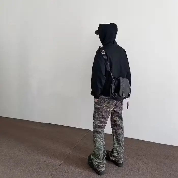 Japanese Brand × Vintage Army Green Camo Graphic Stack Pants Size US 30 / EU 46 - 4 Thumbnail