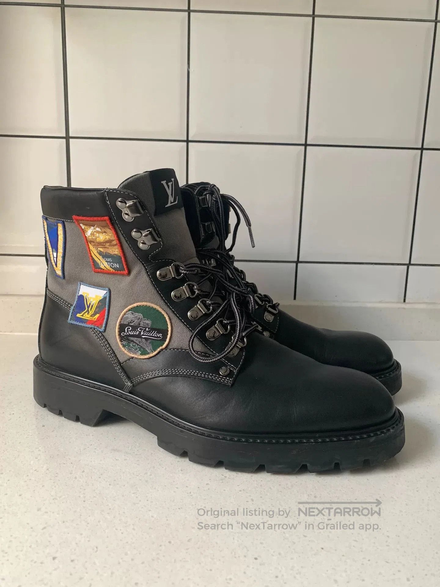 Louis Vuitton Louis Vuitton Oberkampf Badge Leather Martin Boots. Size US 9 / EU 42 - 2 Thumbnail