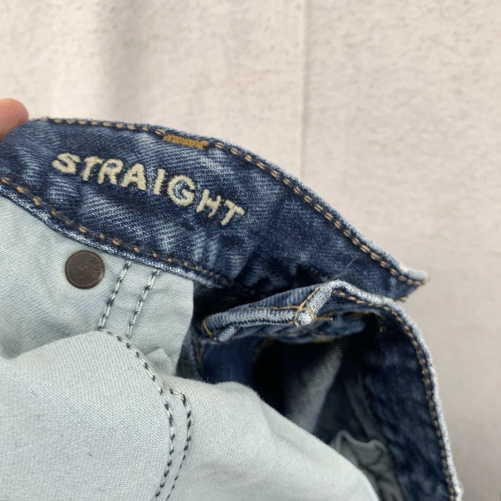 American Eagle Outfitters American Eagle Jeans Mens 34x34 36x34 Slim Medium Wash Distressed Soft Tag Size US 34 / EU 50 - 5 Thumbnail
