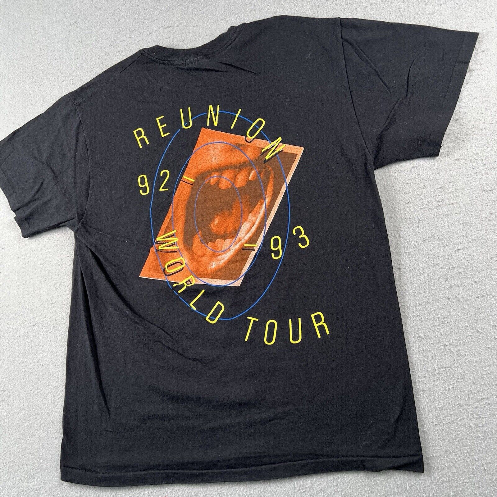 Hanes 1992 Foreigner Reunion World Tour Shirt Large Black Size US L / EU 52-54 / 3 - 20 Thumbnail