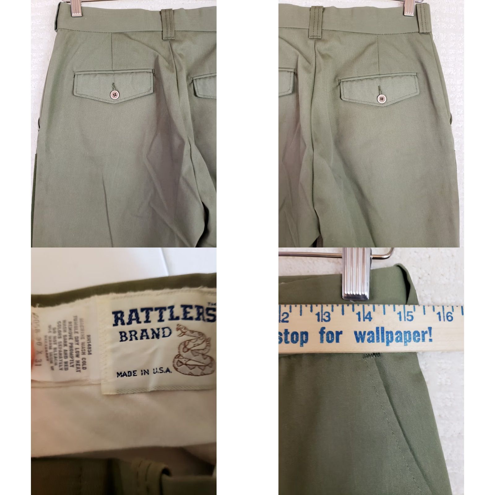 J Brand VINTAGE Rattlers Brand Brush Pants Pants 30X31 Green USA Made Hunting Outdoor Brush Guard 5-Pocket Mens Regular Inseam 31 Black? Size US 30 / EU 46 - 8 Thumbnail