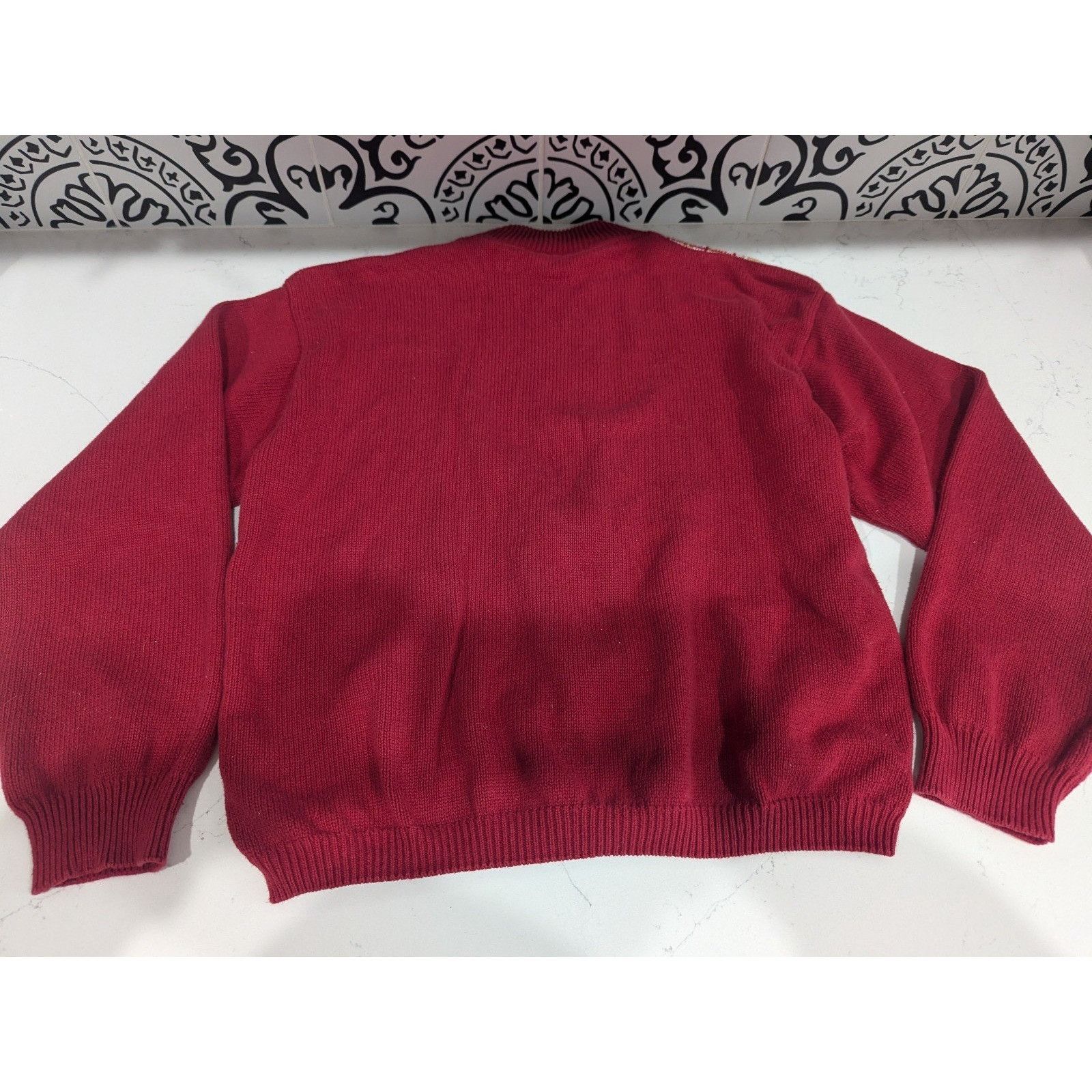 Other Red EP Pro Golf Knit Plaid Sweater Size X-Large Red White Ta Size XL / US 12-14 / IT 48-50 - 7 Thumbnail