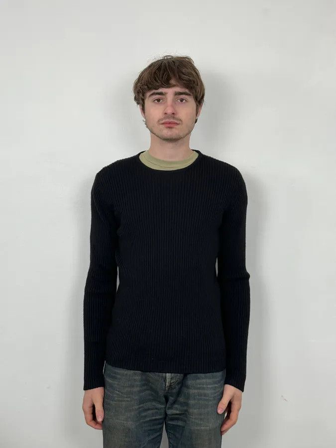 Emporio Armani 2000s Emporio Armani Black Wool Zip Sweater Size US S / EU 44-46 / 1 - 2 Thumbnail