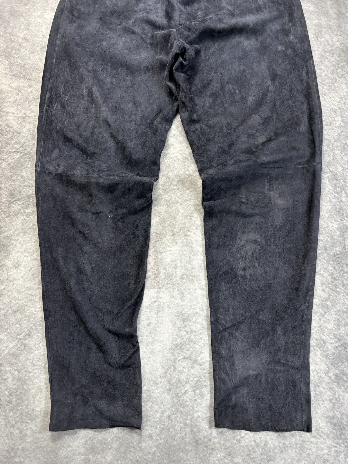 Giorgio Armani × Vintage 1980s Giorgio Armani Suede Pants Vintage Borgonuovo Black 44 Size 30" / US 8 / IT 44 - 16 Thumbnail