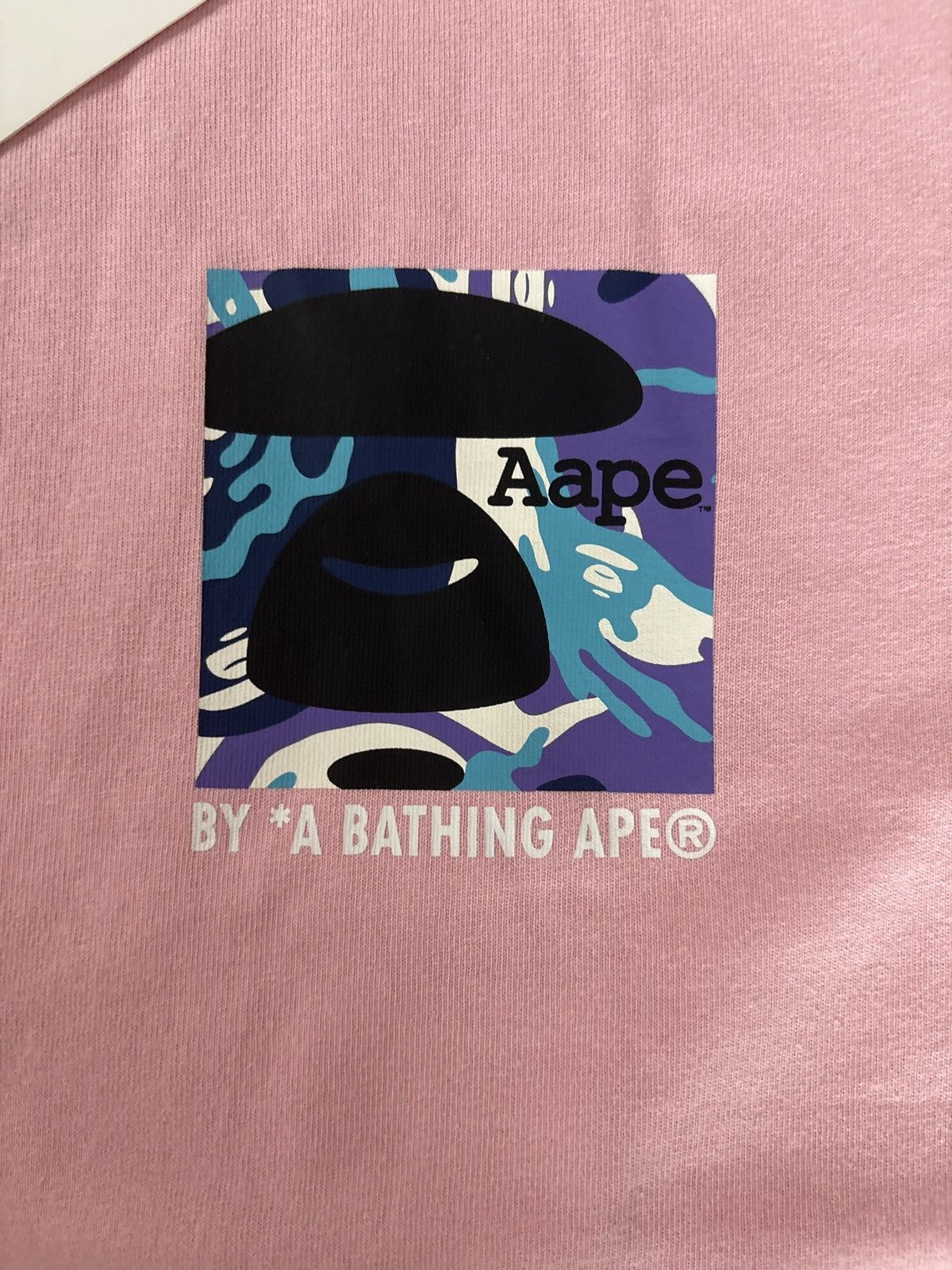 Aape × Bape Aape t-shirt pink purple and blue ape face Size US S / EU 44-46 / 1 - 5 Thumbnail