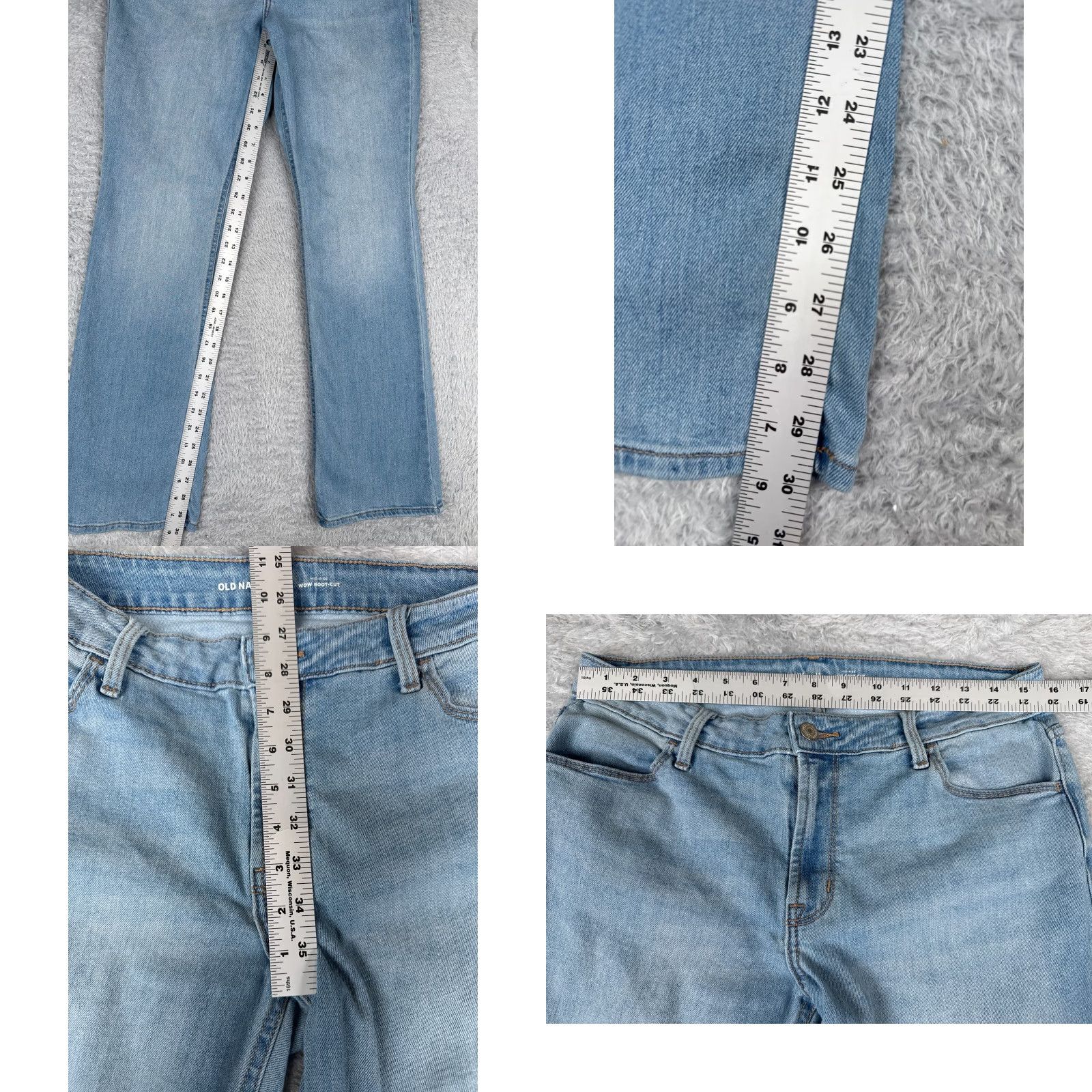 Old Navy Old Navy Women's Bootcut Jeans 12 Blue Denim Mid Rise 32x30 Stretch Cotton Blend Size 34" / US 12 / IT 48 - 8 Thumbnail