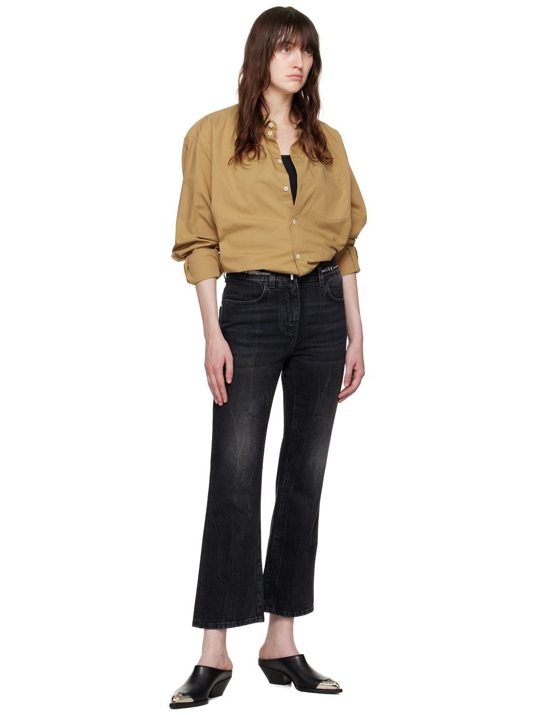 Givenchy o1y0925 Boot-Cut Jeans in Black Size 28" / US 6 / IT 42 - 4 Thumbnail