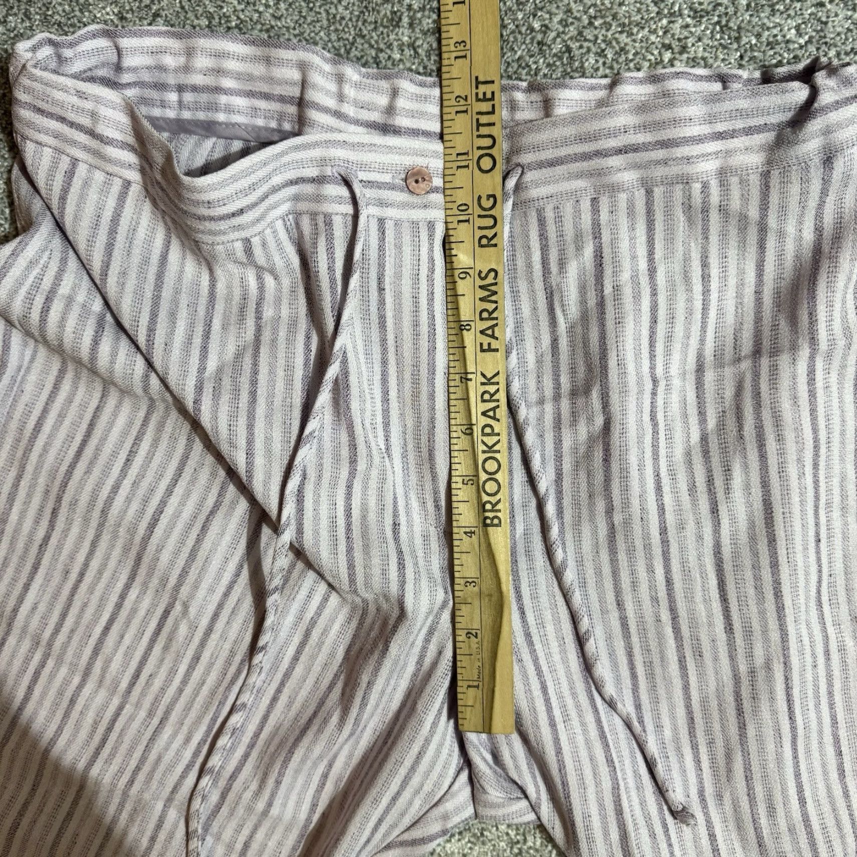 Vintage VINTAGE Pants Womens Size 16 Pinstripe Purple Wide Leg Office Workwear Preppy 90s Y2K Womens Size 38" / US 16 / IT 52 - 5 Thumbnail