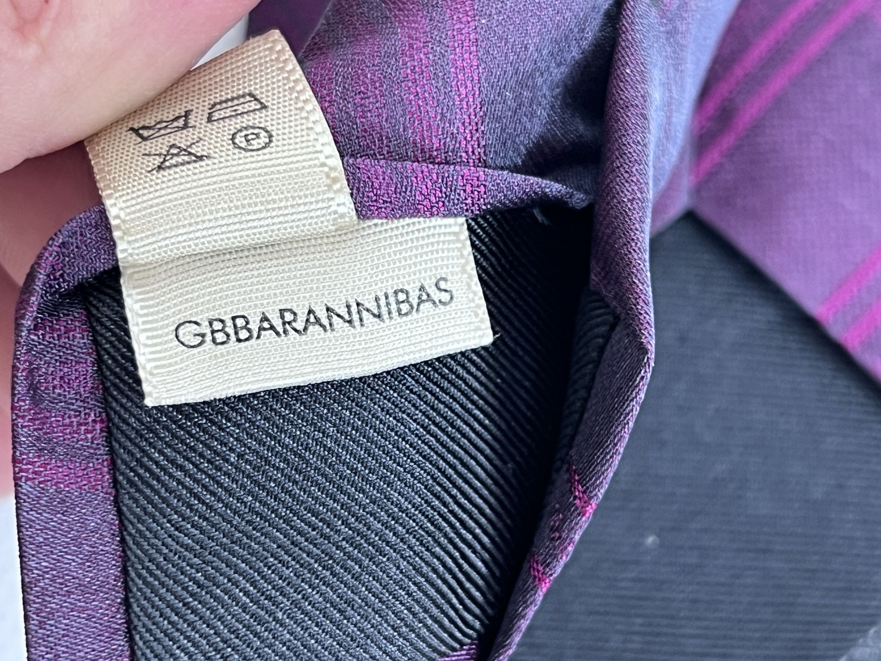 Burberry BURBERRY LONDON SILK NECK TIE PURPLE STRIPPED Size ONE SIZE - 7 Thumbnail
