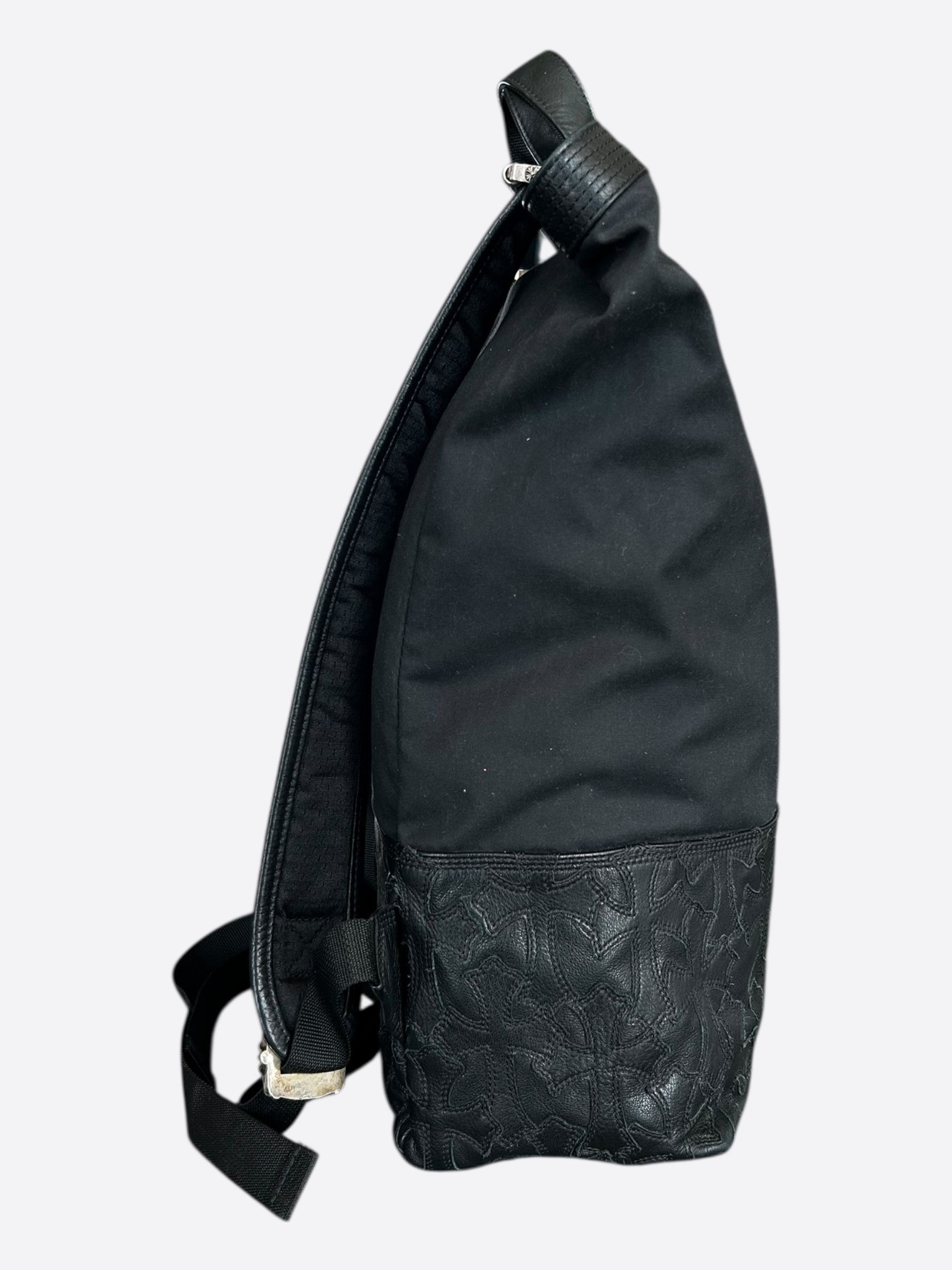 Chrome Hearts Chrome Hearts Black Leather Cross Patch Two-Way Backpack Size ONE SIZE - 2 Thumbnail