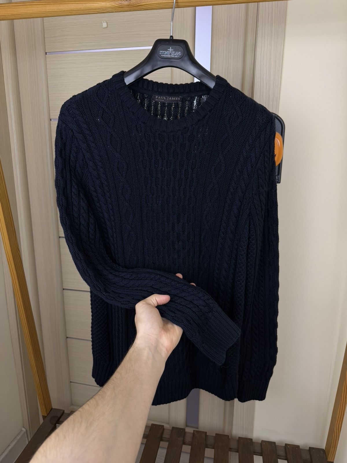 Paul James Paul James Men’s Chunky Cotton Fisherman’s Jumper Sweater Size US L / EU 52-54 / 3 - 11 Thumbnail