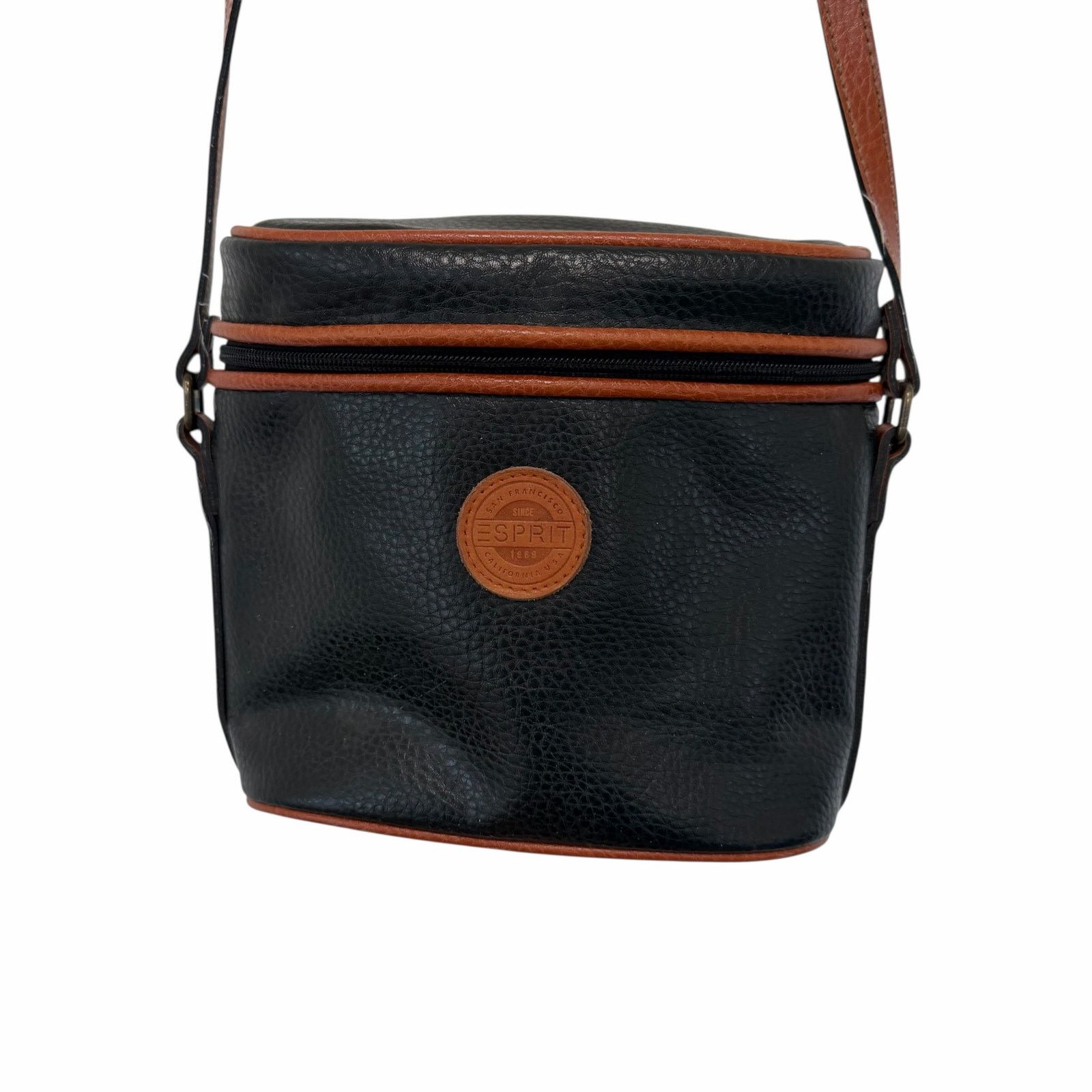 Esprit Vintage Esprit Black Leather Crossbody Bag Size ONE SIZE - 2 Thumbnail